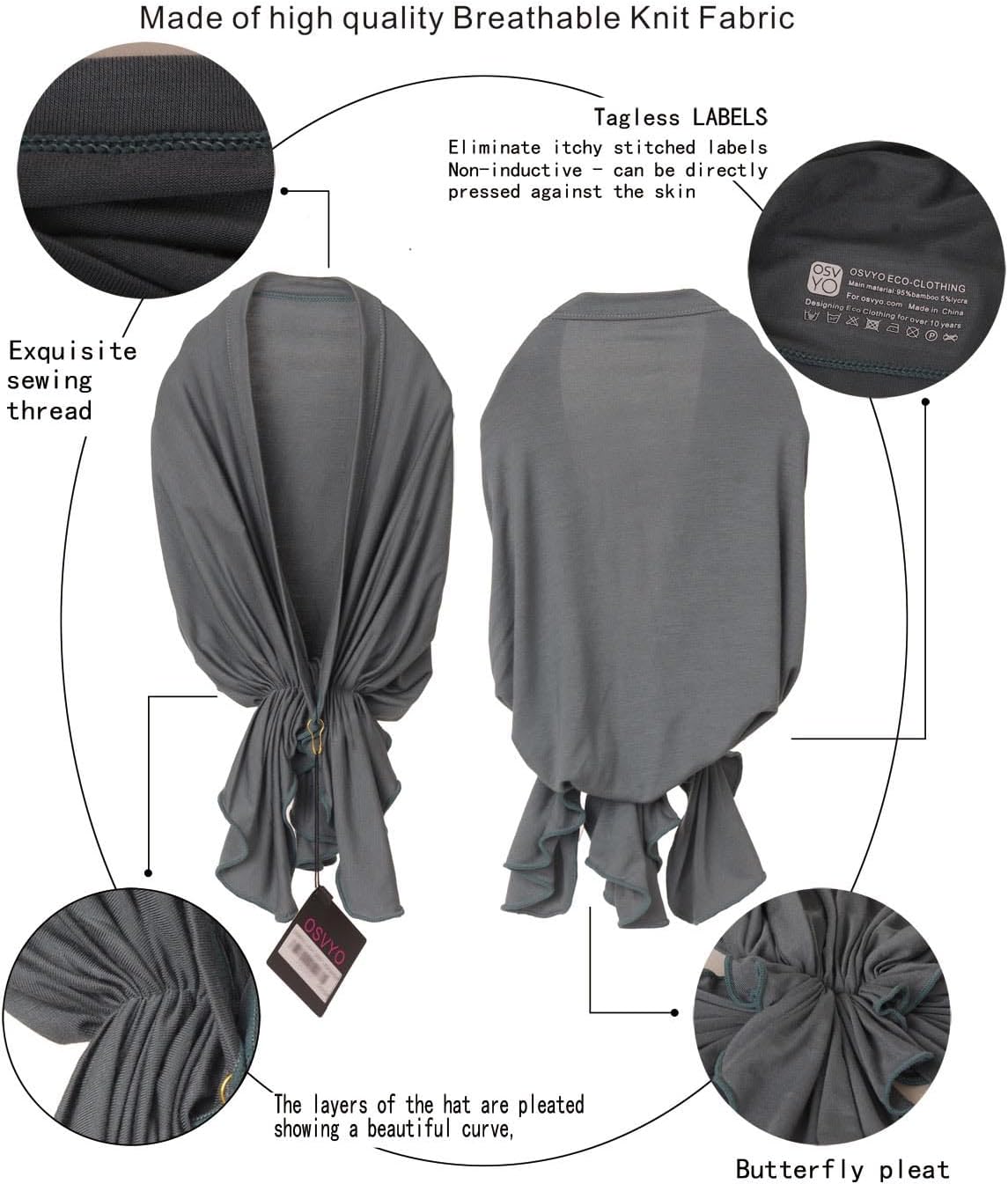 Detalle de osvyo turbante chemo 95% bambù 🧣