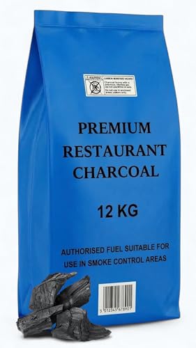 Detalle de Log-Barn Restaurant Grade Lumpwood Charcoal 12kg Bag – ideal for searing, grilling and smoking