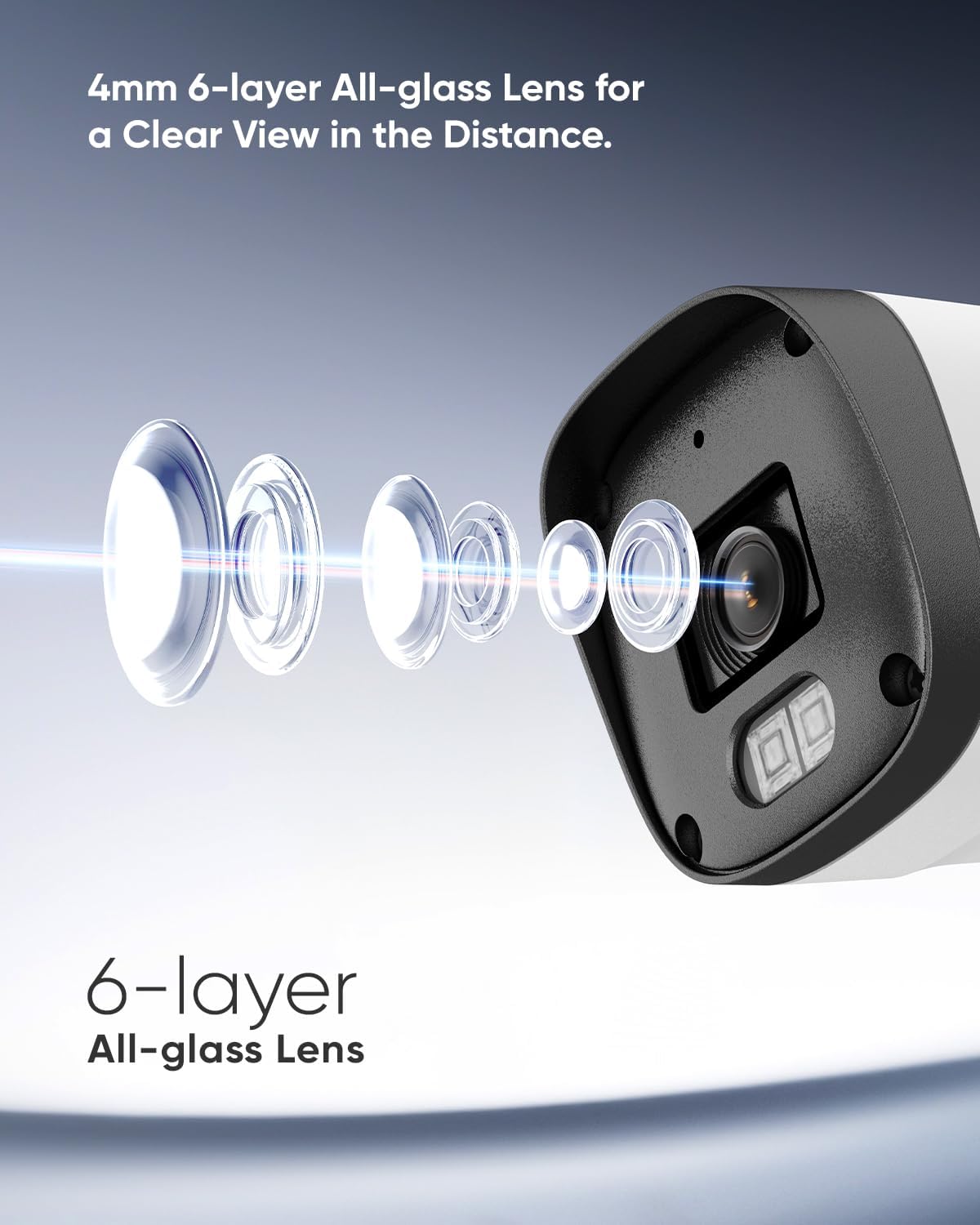 Detalle de SANNCE 2 Telecamere Esterno PoE IP 3 MP – Sorveglianza CCTV 2K con Audio, Visione notturna 30 m, IP67 e Rilevamento Movimento