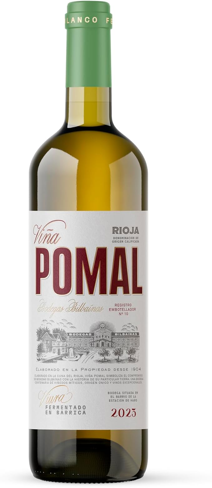 Detalle de Viña Pomal Blanco 75cl 🍇 - Vino DO Rioja premium