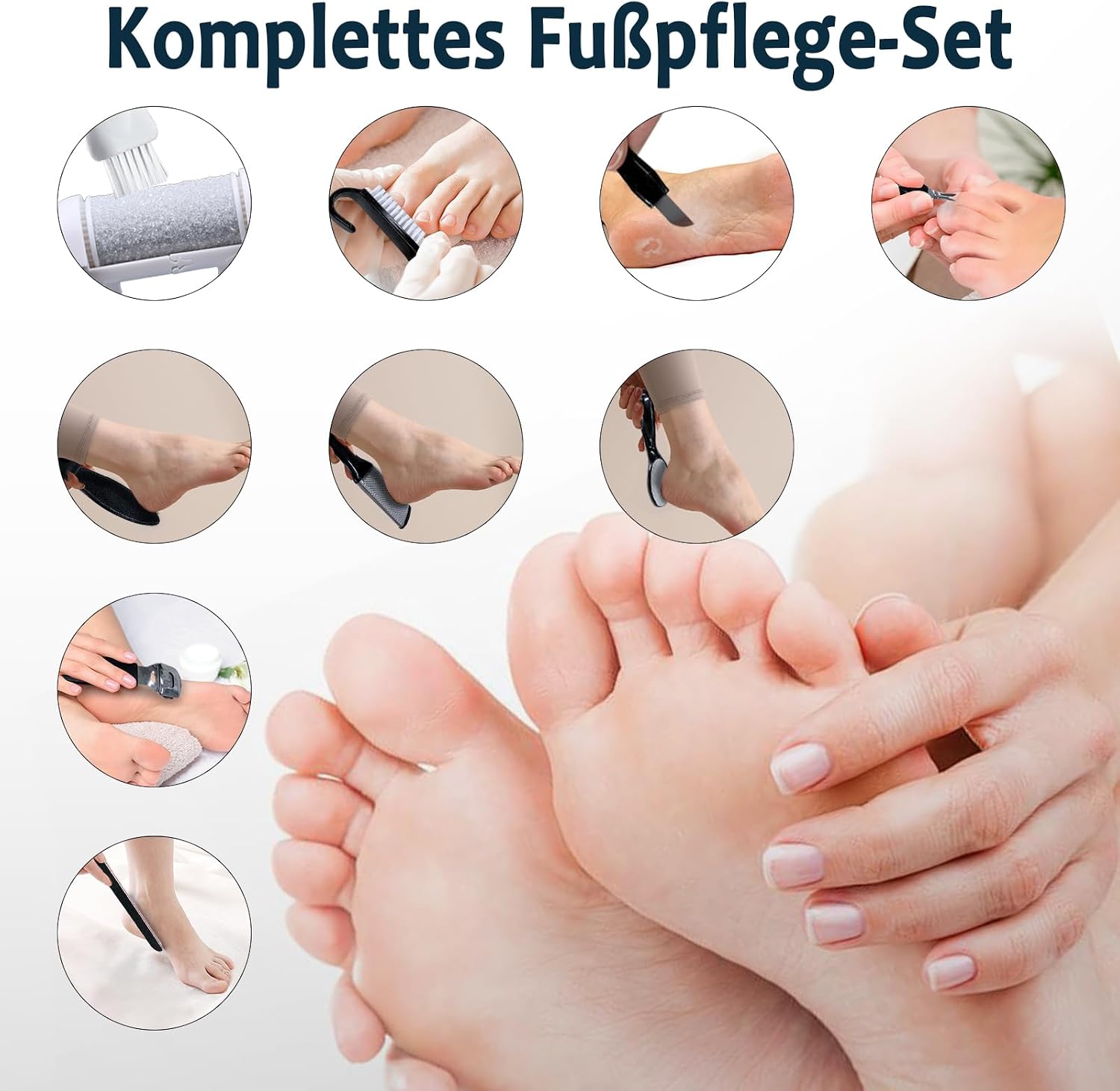 Thumbnail 6 de Rapeuse Piedi Elettrici 16 in 1: kit professionale per pedicure con 3 rotoli, ricaricabile e impermeabile