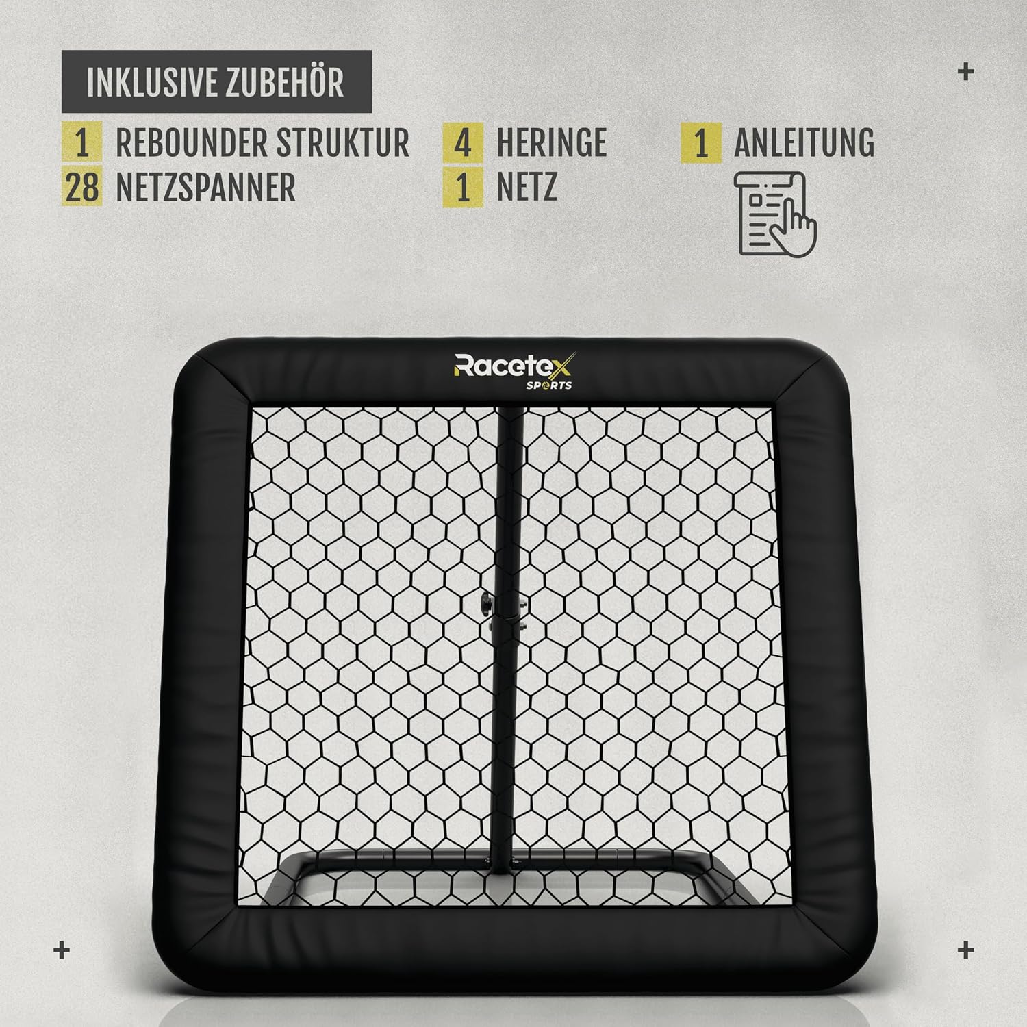 Detalle 2 de Racetex Rebounder Fußball 100x100 cm mit Cover