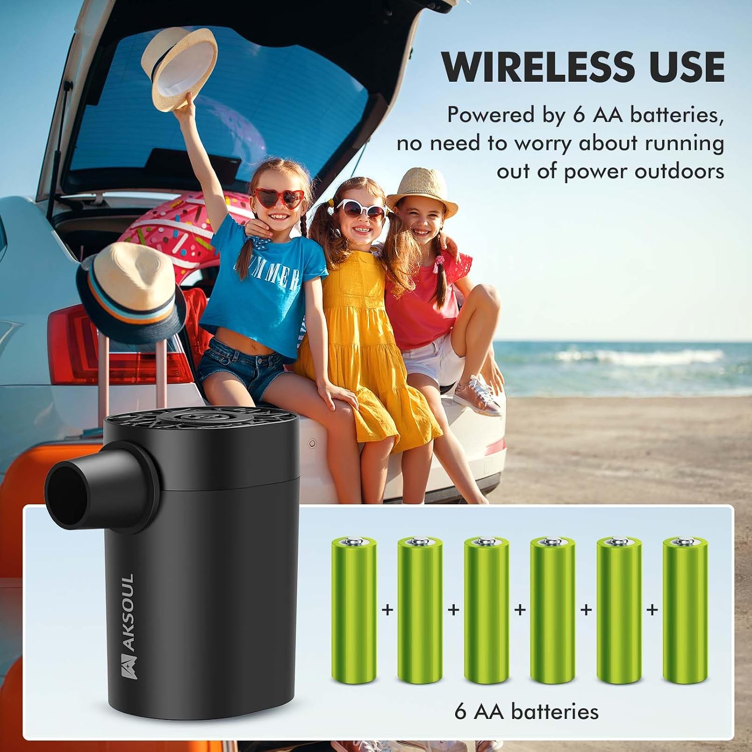 Detalle de AKSOUL Electric Air Pump 1600mAh mini