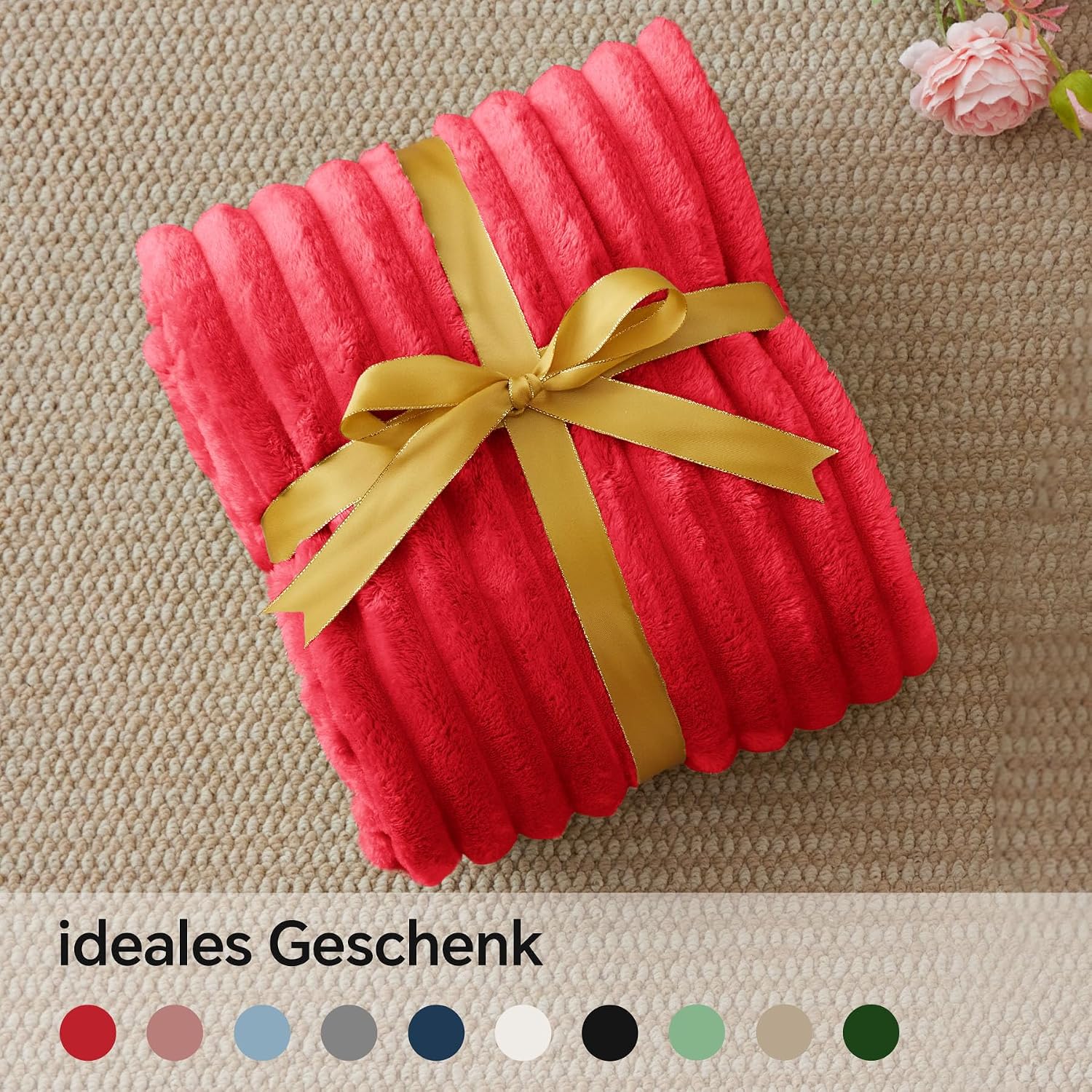 Thumbnail 5 de BEDELITE Kuscheldecke 220x240 Rot