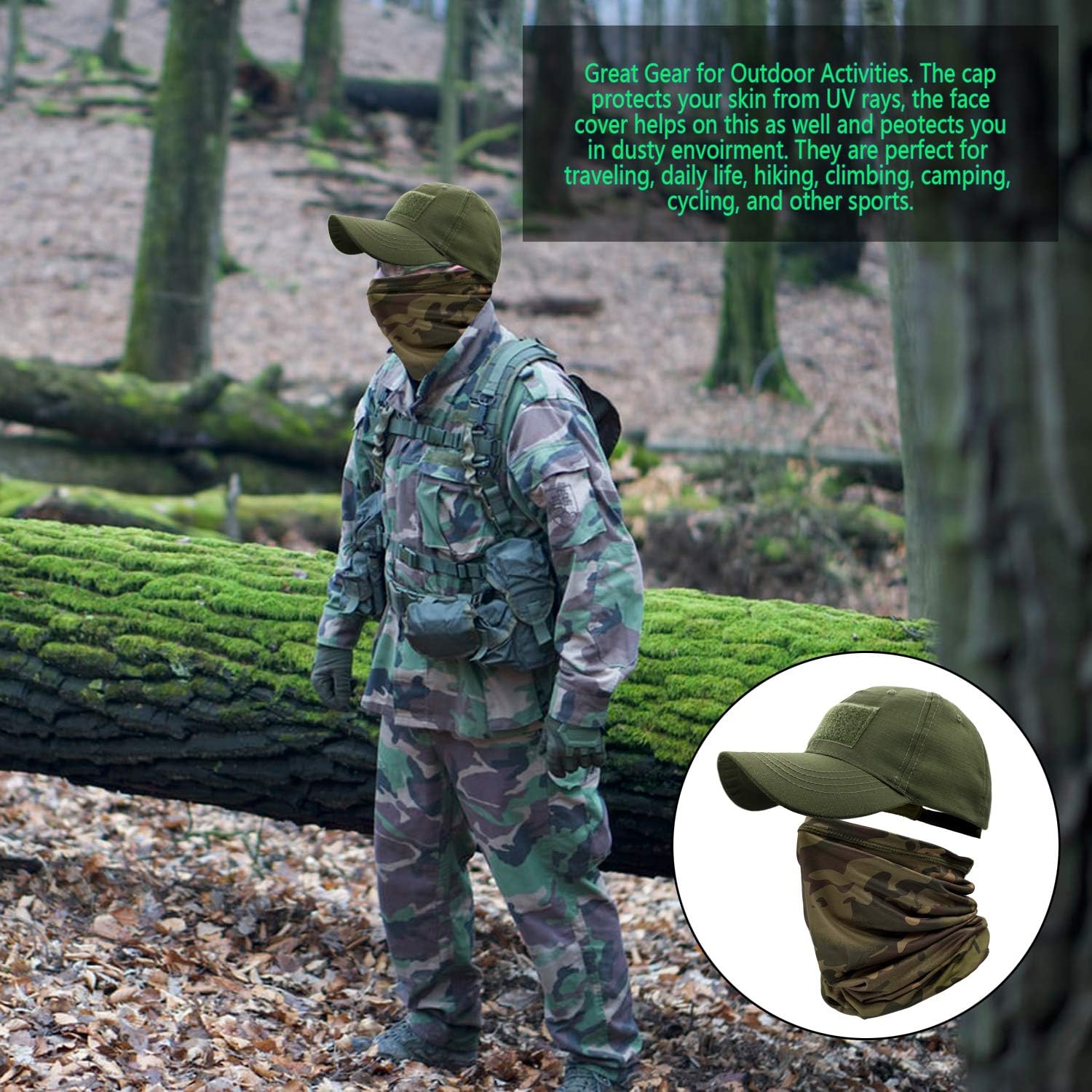 Thumbnail 6 de ehsbuy Gorra Táctica Camuflaje 22–24 pulg