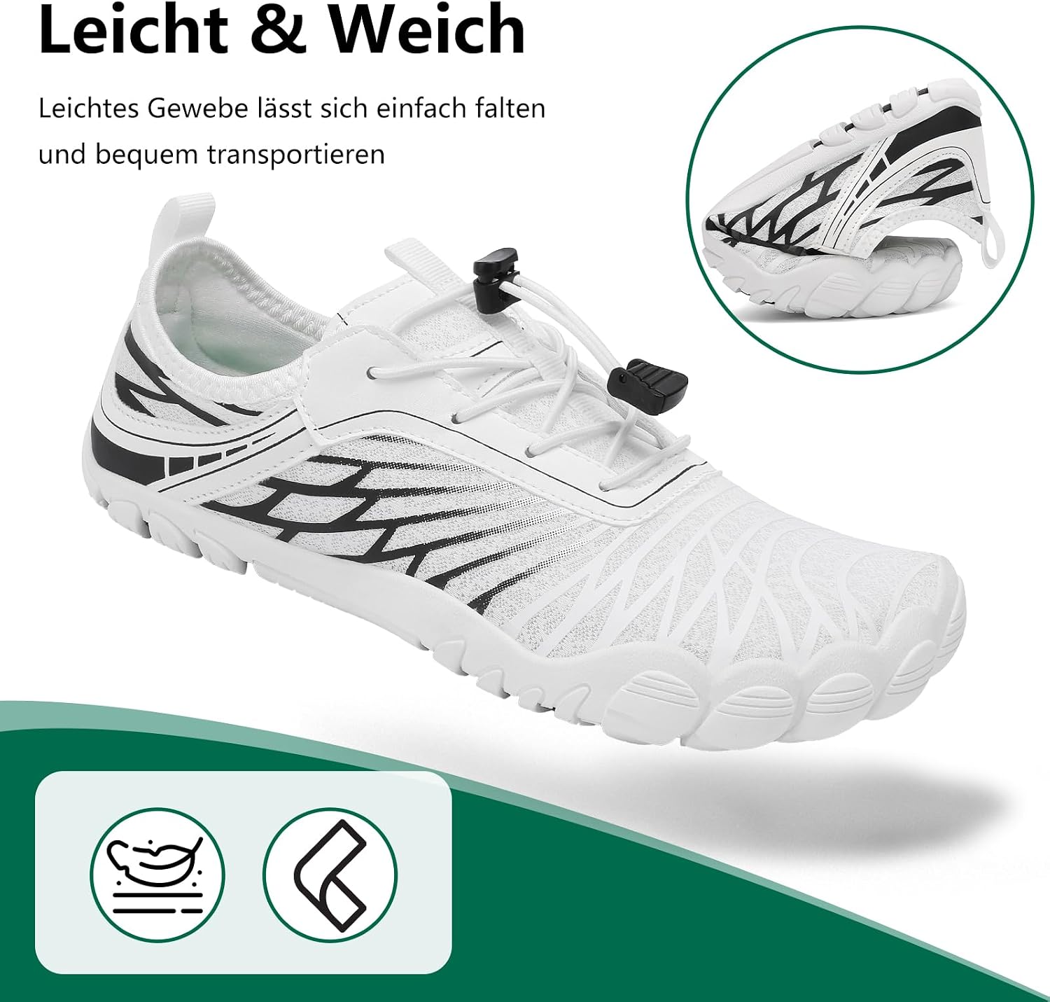 Thumbnail 6 de SAGUARO Damen Barfußschuhe Leichtes, atmungsaktives Wasserschuh-Extra mit breiter Zehenbox (Gr. 35–43)