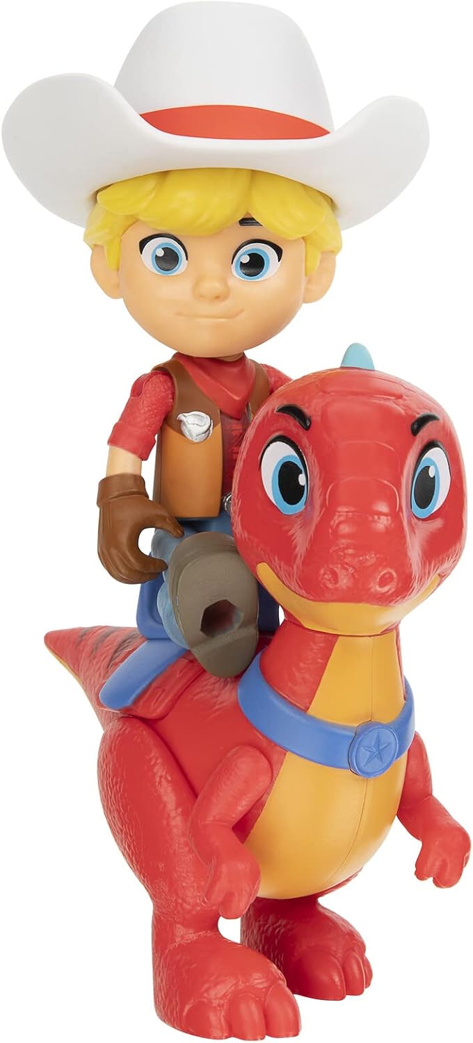 Detalle de Dino Ranch DNR0004 Dino Ranchers Jon & Blitz Action Figures, Multicoloured