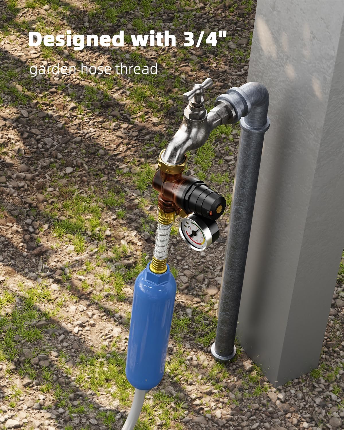 Thumbnail 5 de FOCSPROD RV Water Pressure Regulator with Gauge and Rotatable Scale