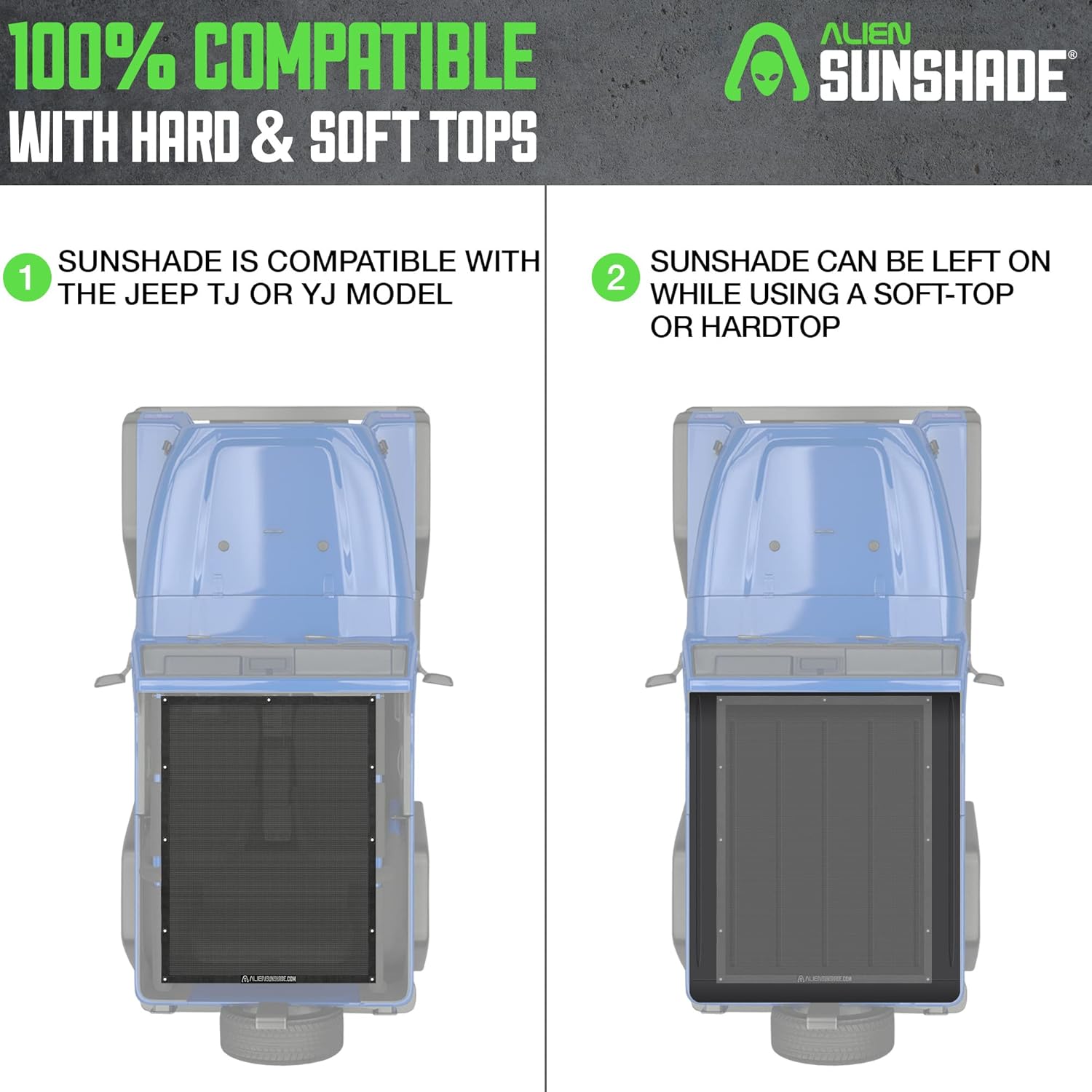 Thumbnail 3 de Alien Sunshade Jeep Wrangler TJ/YJ Sun Shade