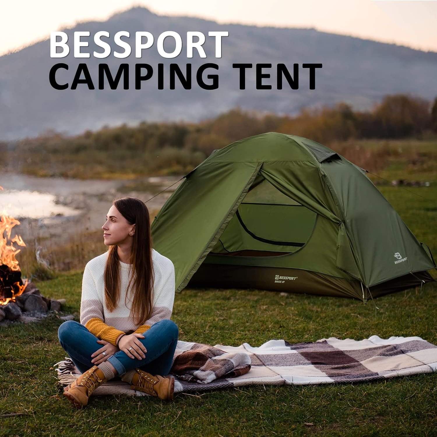 Thumbnail 5 de Bessport Ultralight Kuppelzelt 1–3 Personen (kleines Packmaß, 3–4 Saisons, wasserdicht & winddicht)