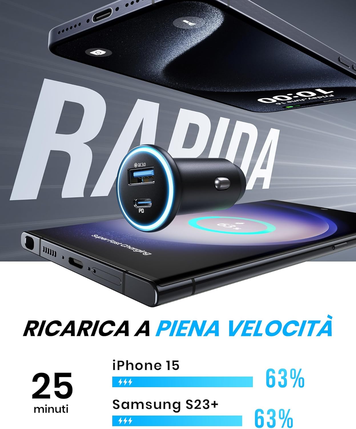 Thumbnail 2 de INIU Carica Batteria 66W caricabatterie