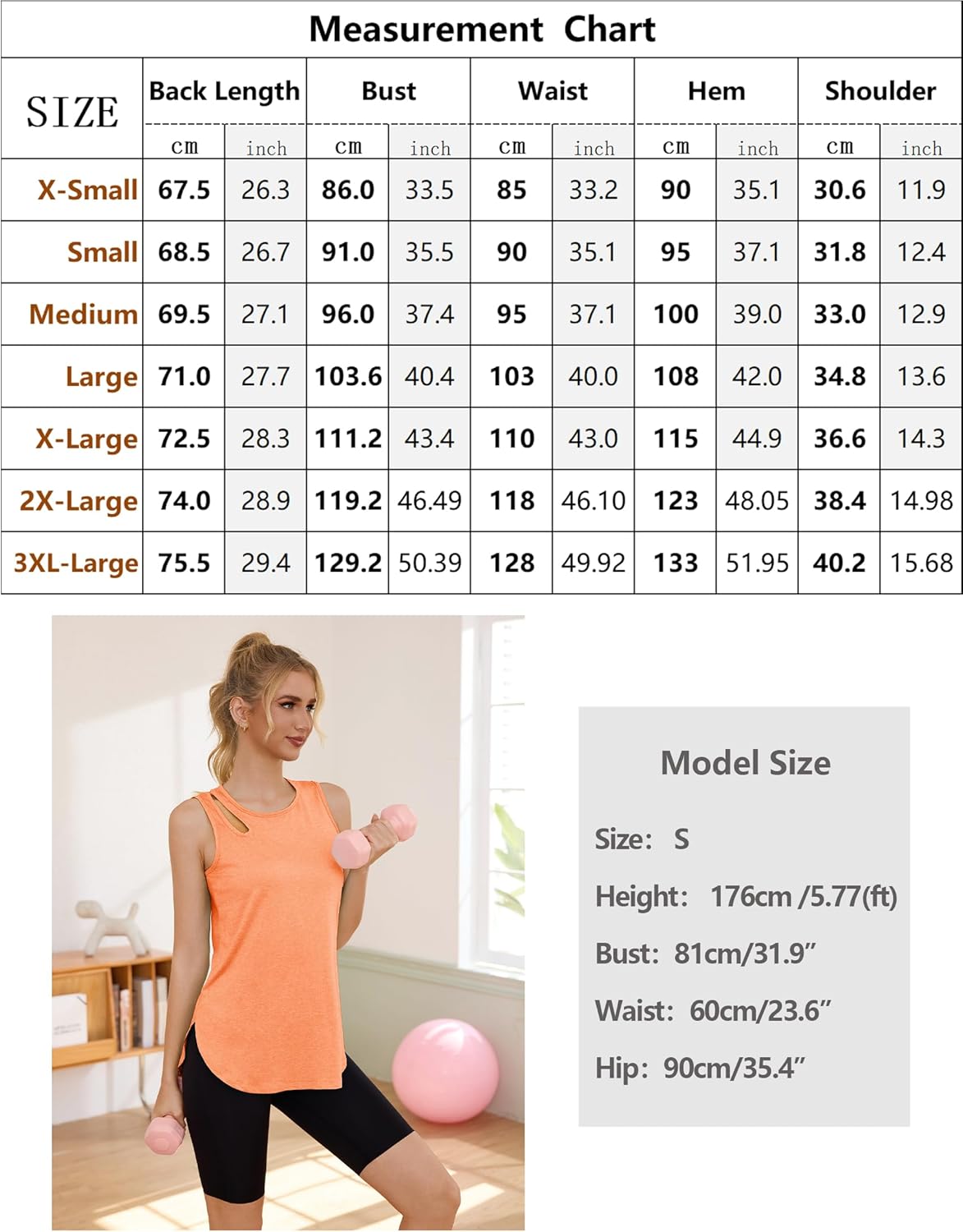 Thumbnail 5 de Gyabnw débardeur de sport femme col rond, découpes aux épaules et tissu doux pour yoga, fitness et entraînement