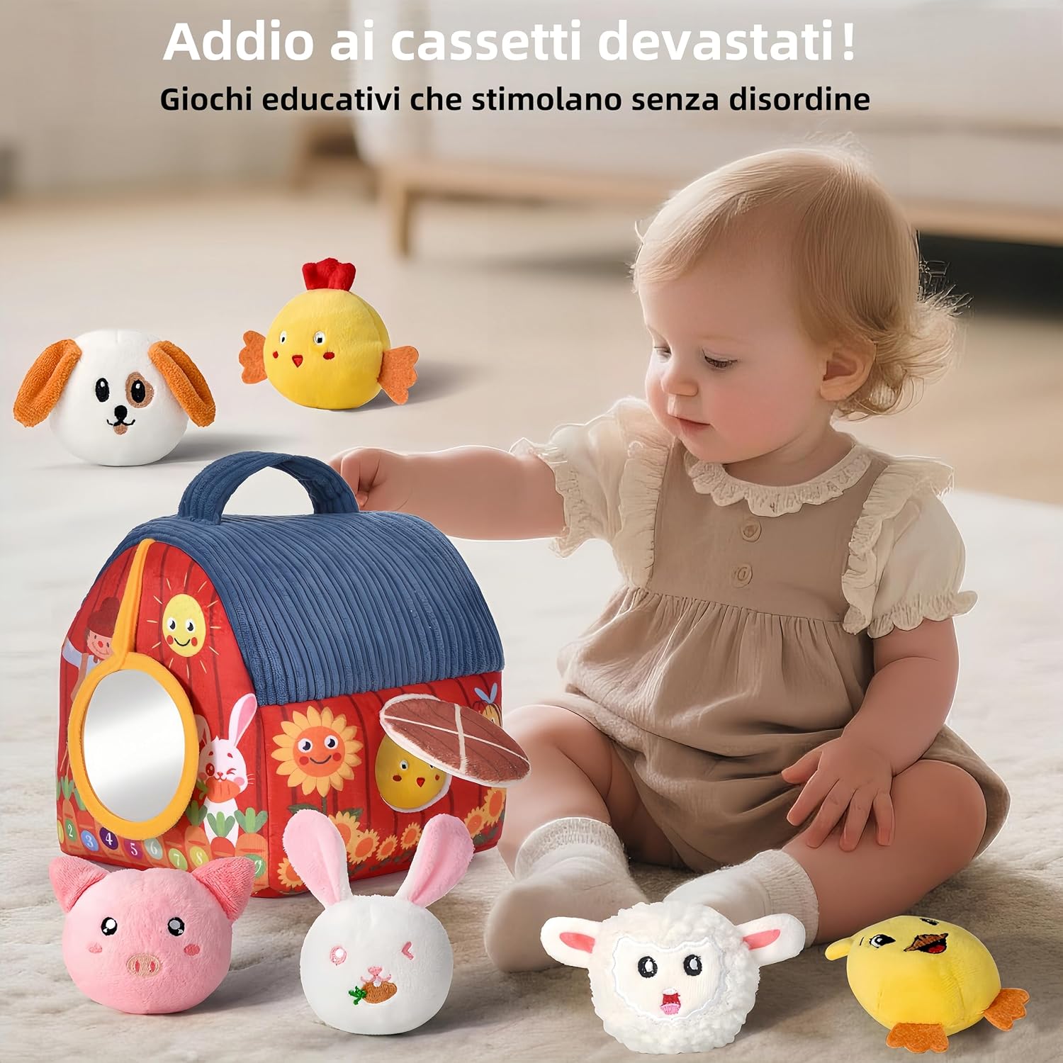 Thumbnail 3 de Giochi Montessori Casa morbida animali da fattoria per neonati 🎲