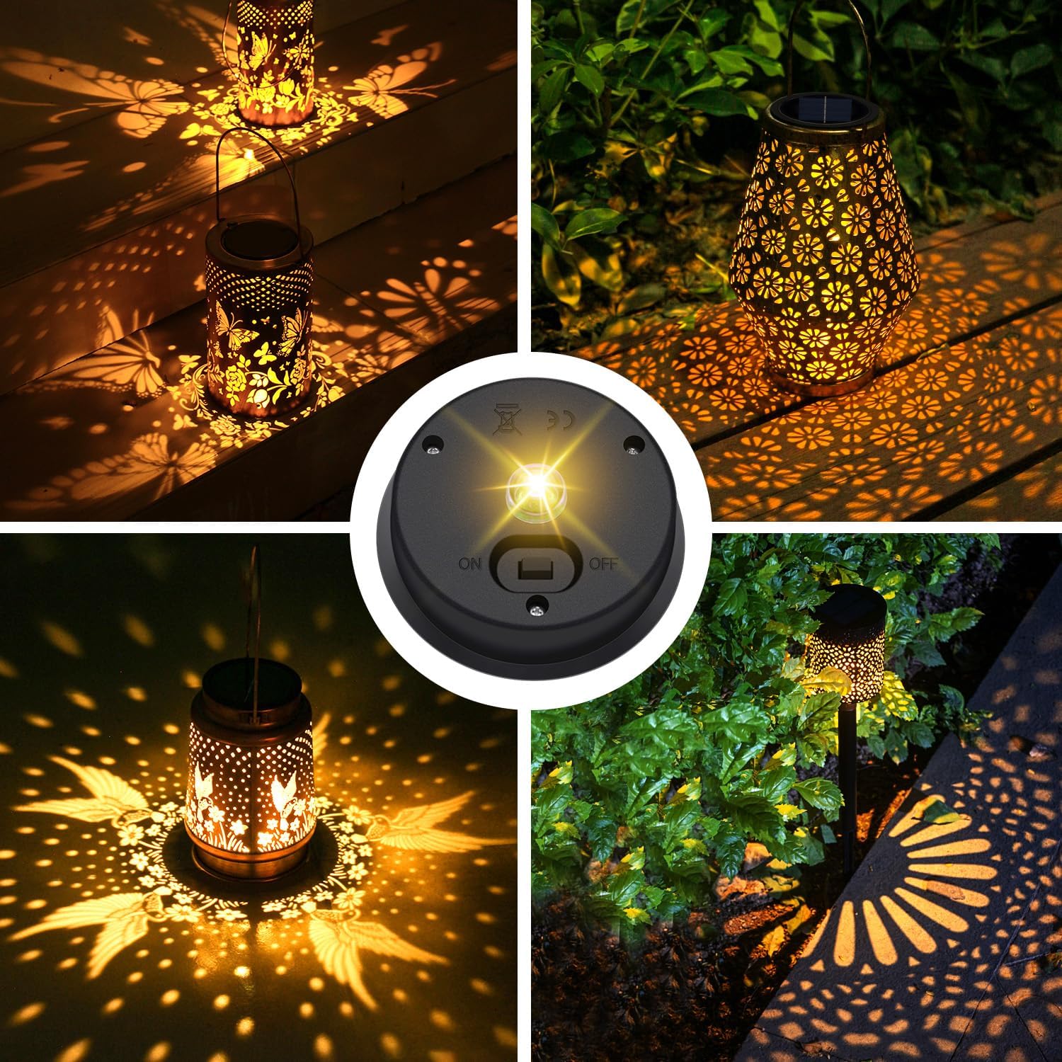 Thumbnail 1 de 4 Pack 8.2cm Solar Light Replacement Top – Waterproof Solar Panel Cover for Outdoor Lanterns