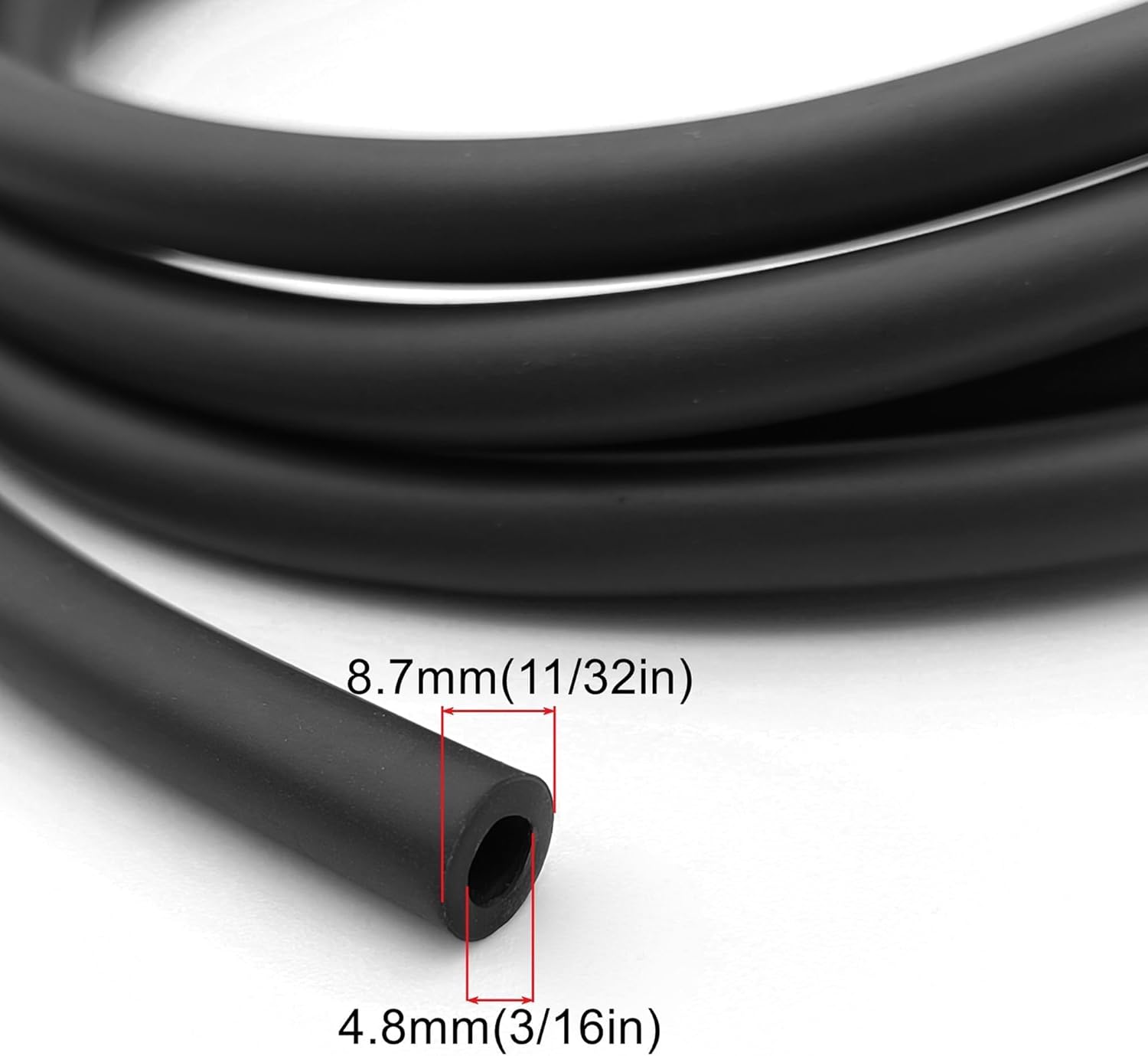 Detalle de Strongthium 3/16" & 1/4" Gas Fuel Line Hose Set with Clamps for Small Engines and Lawn Equipment