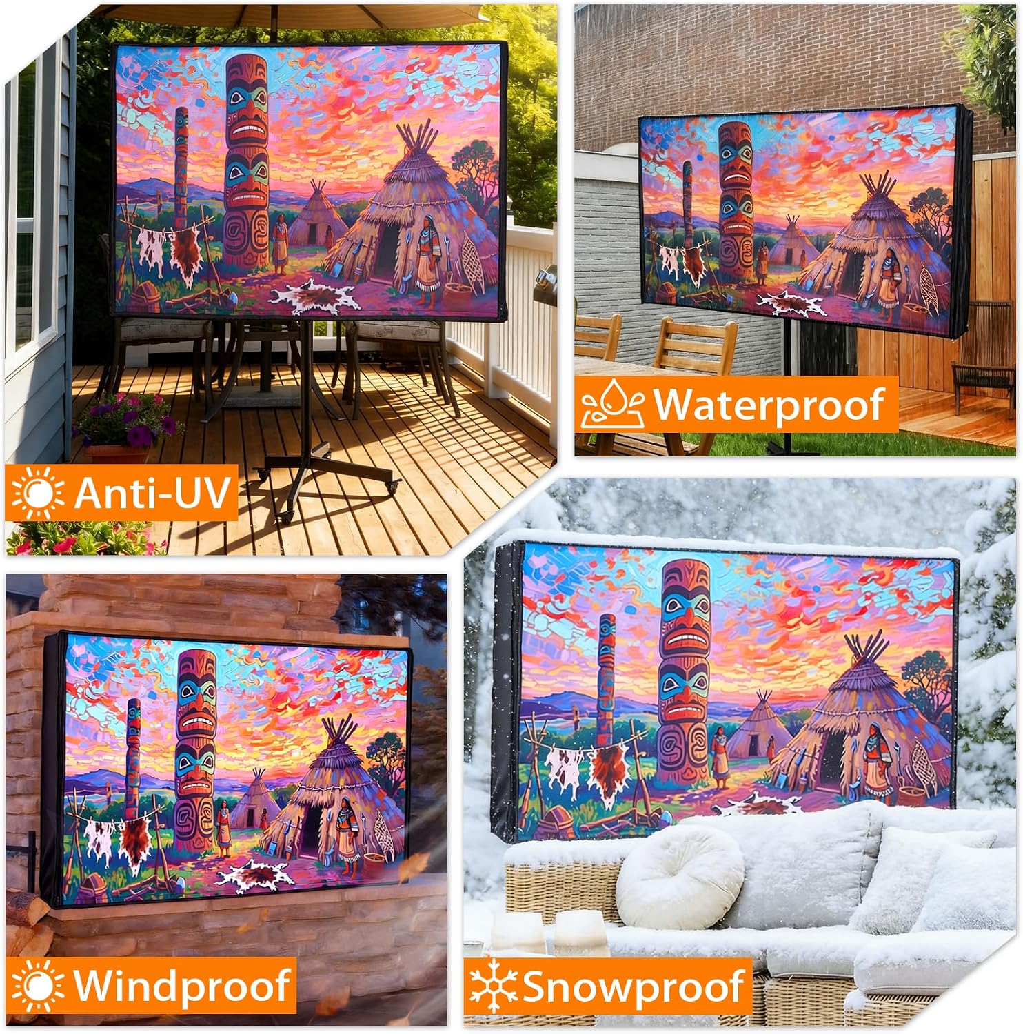 Thumbnail 6 de Youlvy Outdoor TV Cover 50-55 inch: Weatherproof Shield for Your Outside TV