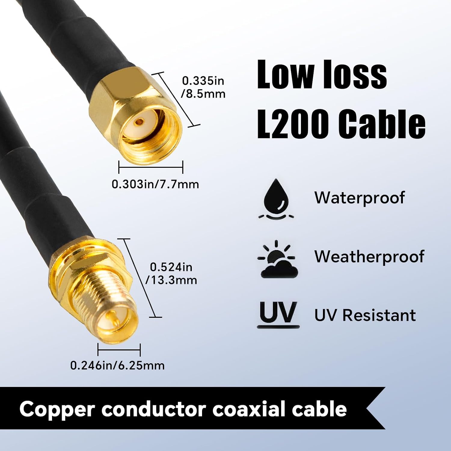 Thumbnail 4 de Boobrie RP-SMA coaxial cable B-MR200