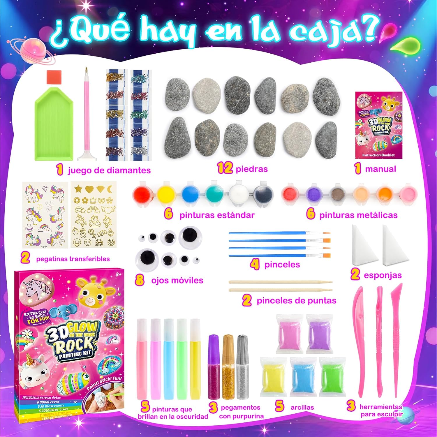 Thumbnail 4 de Unicornios para niñas piedras para pintar