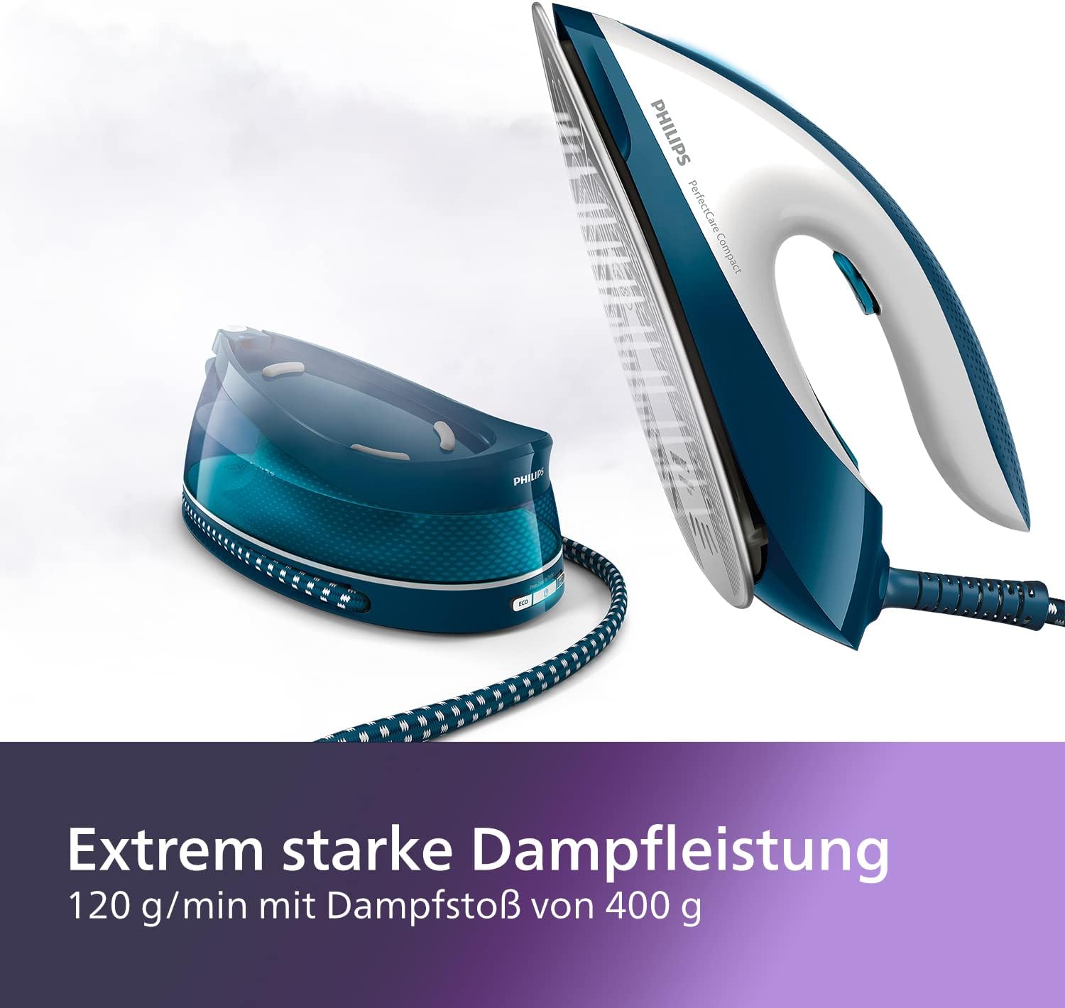 Detalle de Philips Perfect Care Compact Dampfbügelstation 2400 Watt