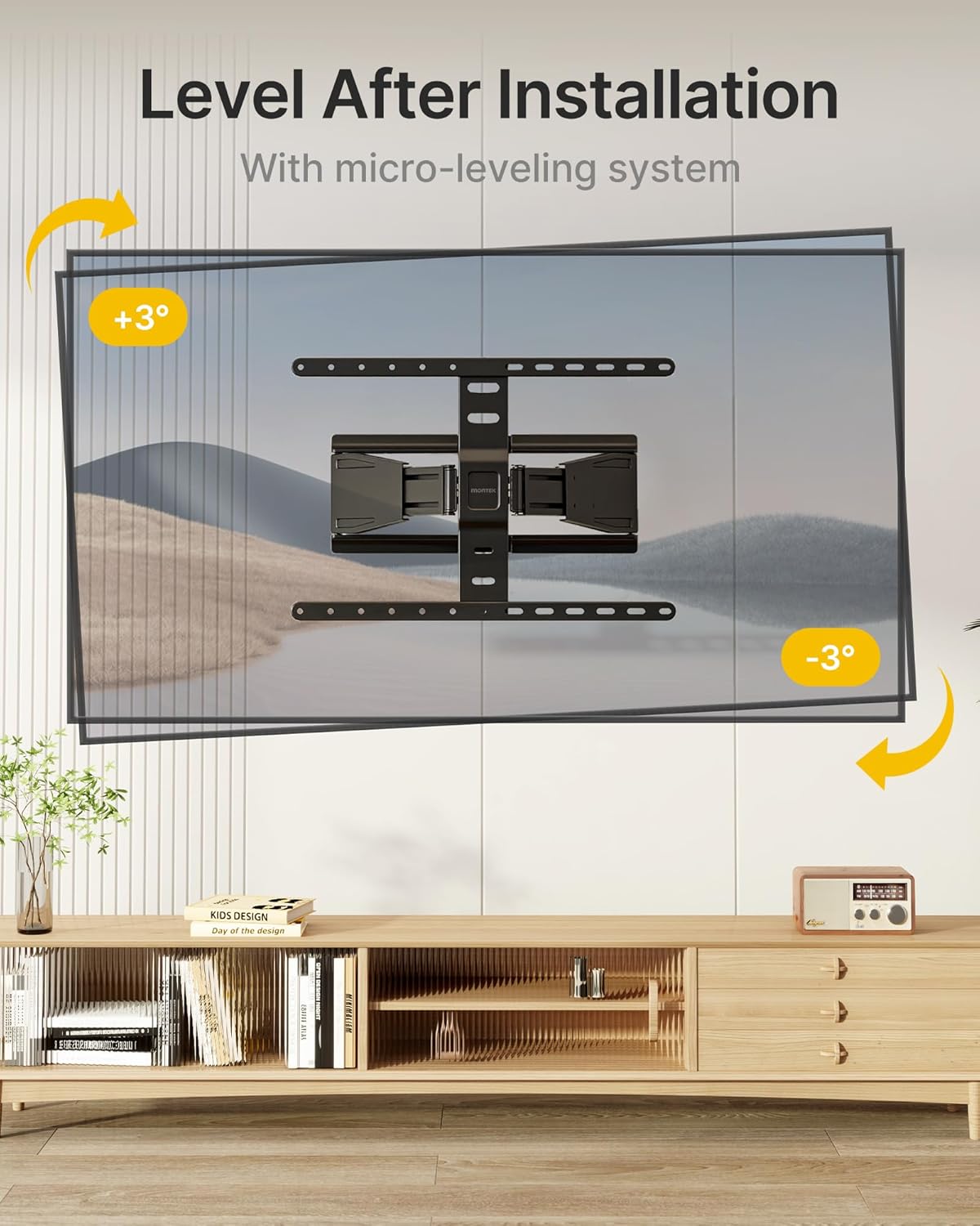 Thumbnail 6 de monTEK 0.77" Ultra Slim TV Wall Mount for 43-90 Inch TVs