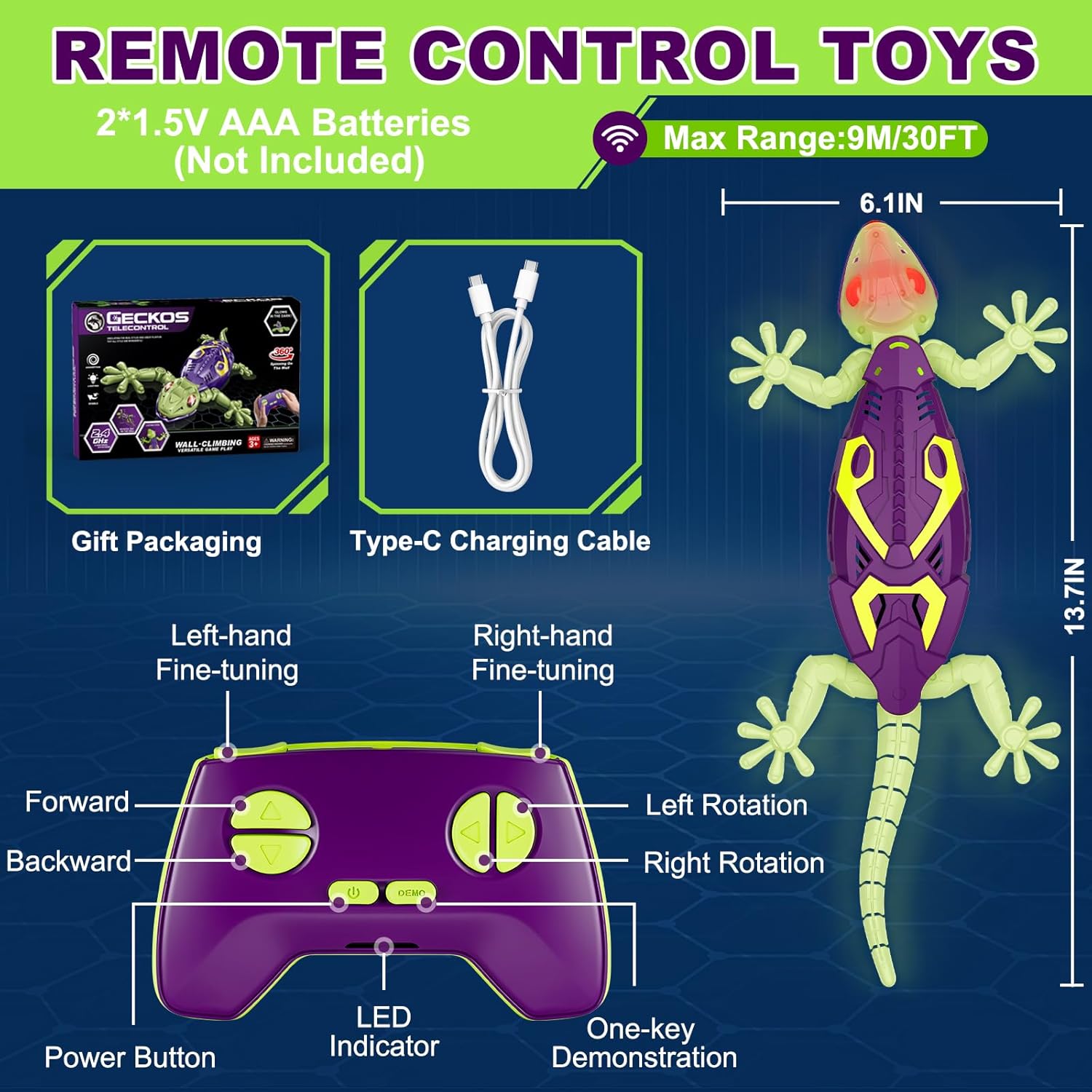 Thumbnail 6 de Qrooper Wall Climbing Gecko Glow 35 min
