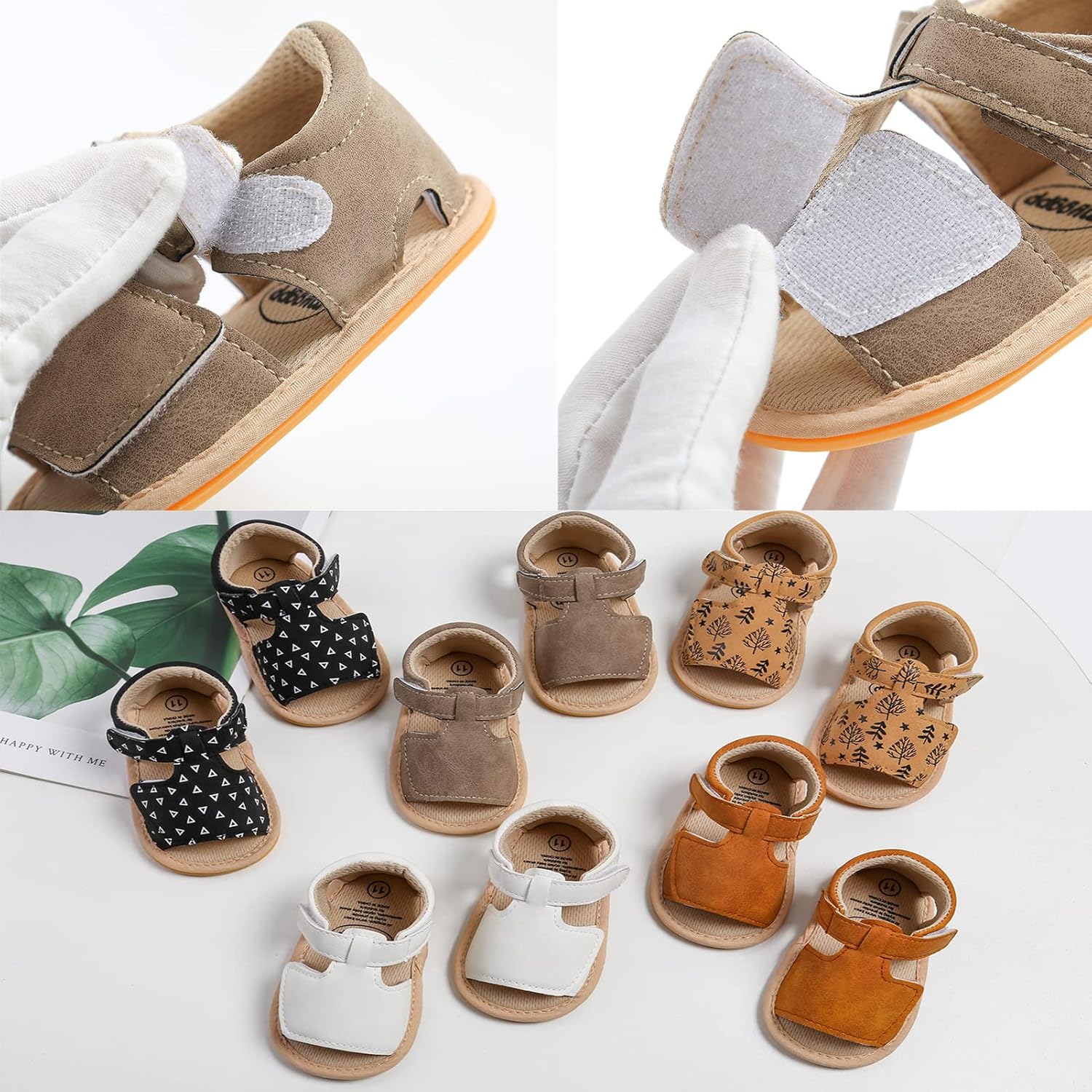 Detalle 2 de RVROVIC Baby Sandals: Soft Sole Prewalker for Tiny Feet
