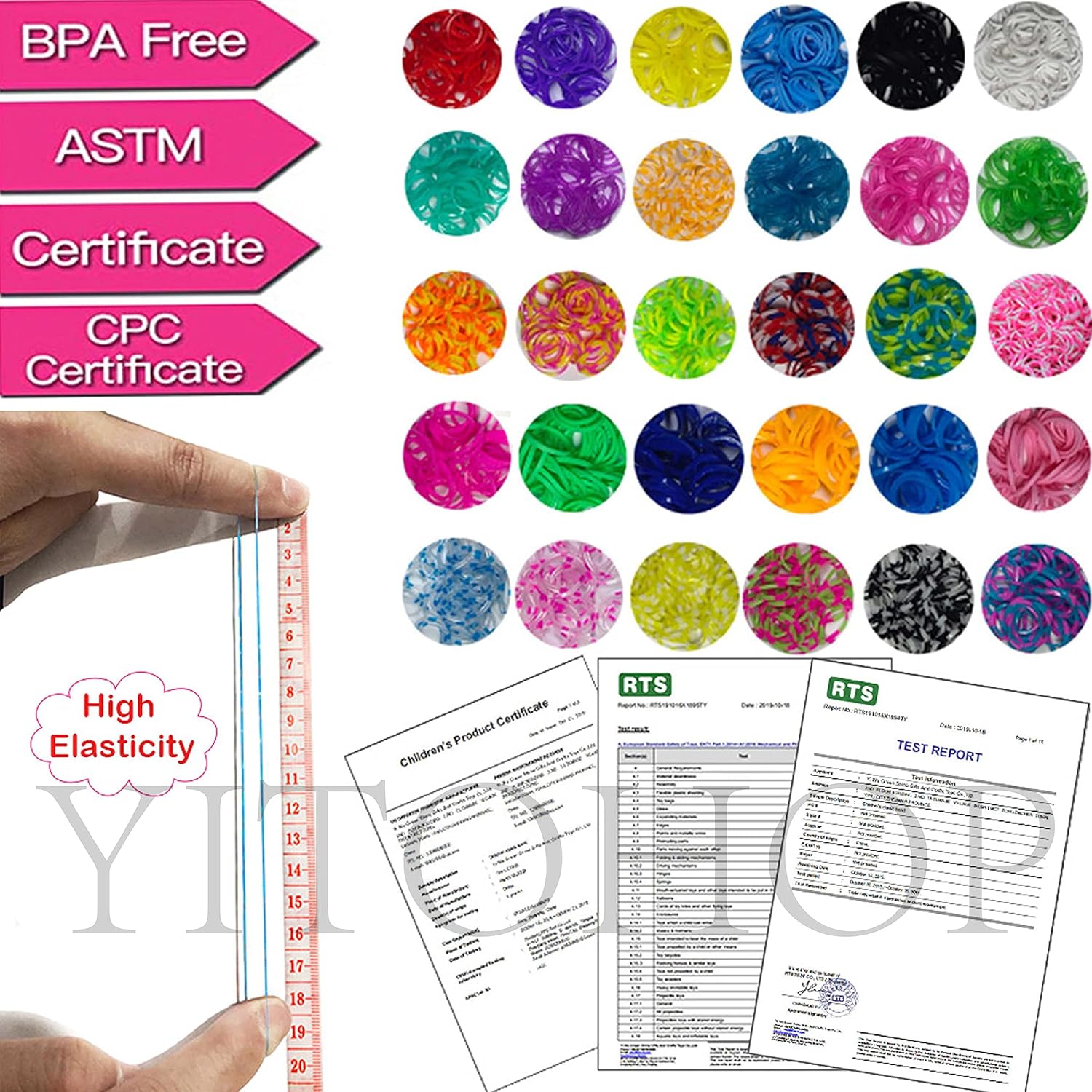 Thumbnail 2 de YITOHOP 12080+ Loom Bands Set for Bracelet Making (DIY arts & crafts kit)