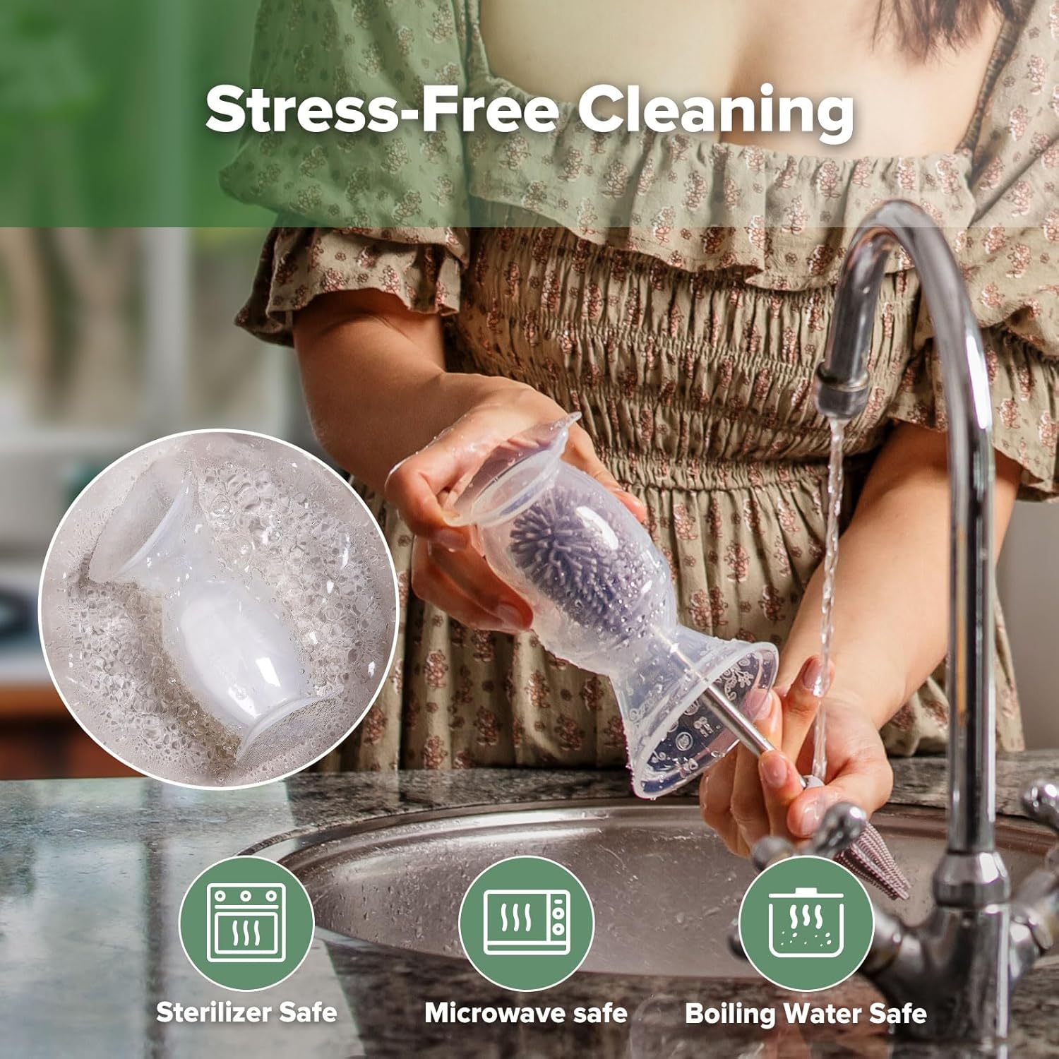 Thumbnail 6 de haakaa Tire-lait manuel avec collecteur et base de succion, 5oz/150ml