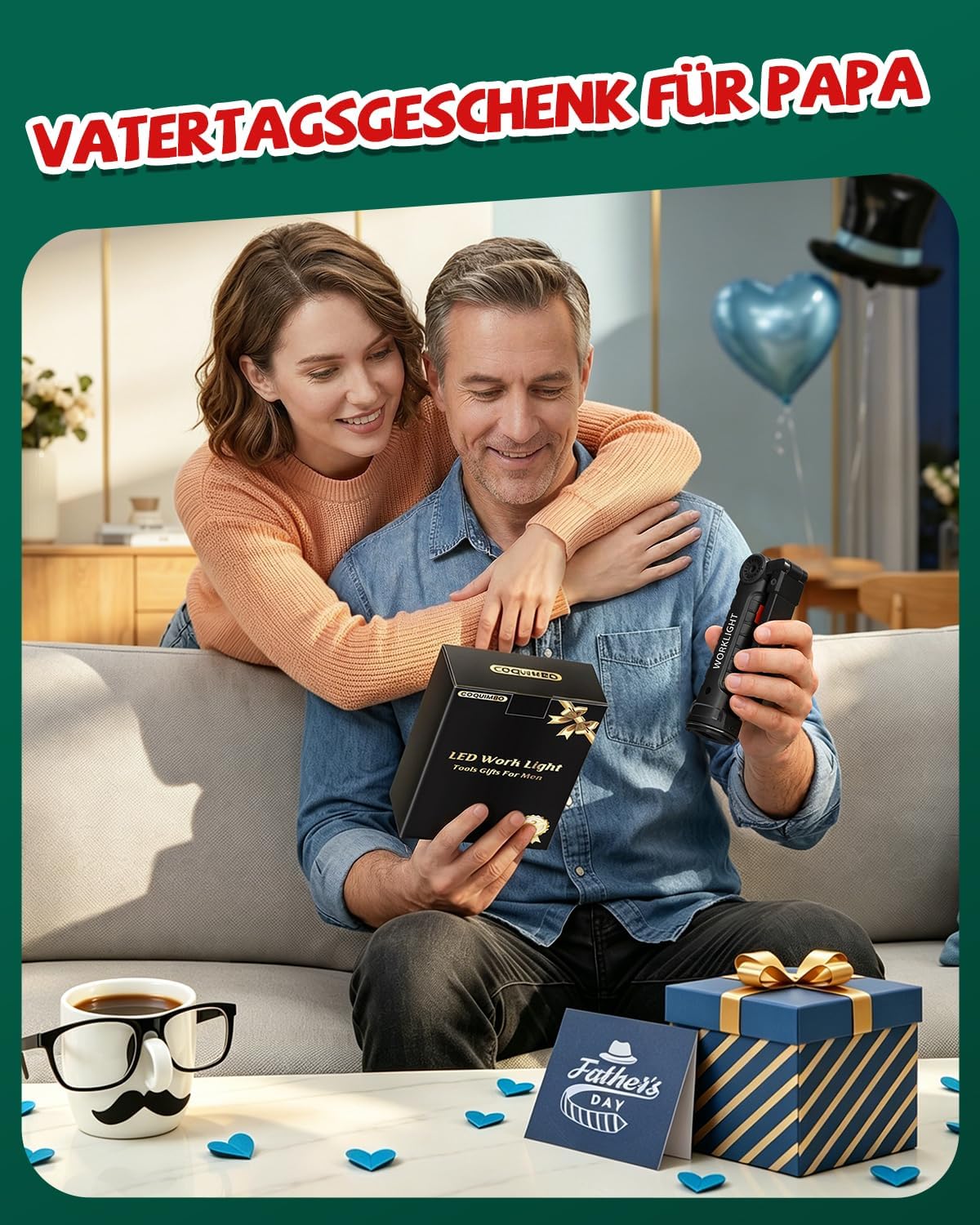 Thumbnail 2 de Coquimbo LED Arbeitsleuchte / Werkstattlampe (4er-Set) – aufladbare Taschenlampe mit Magnet und Haken