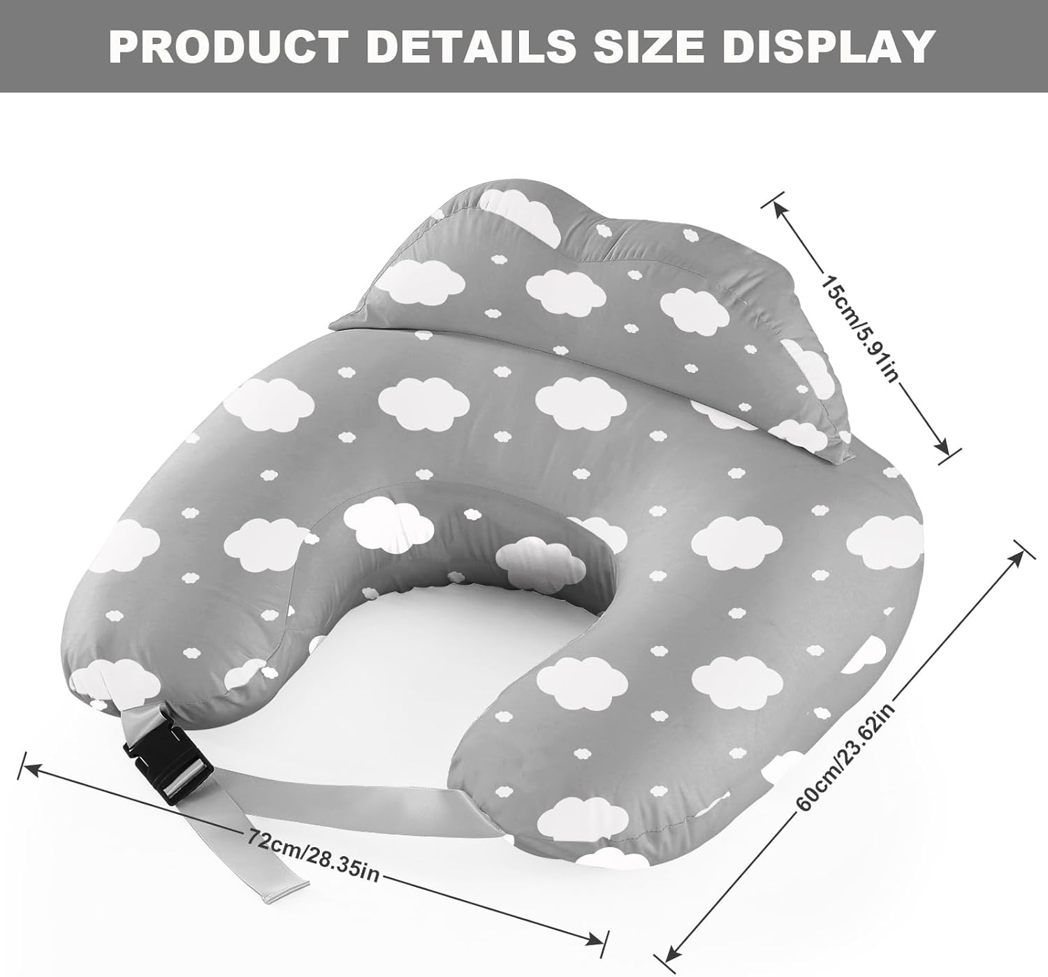 Thumbnail 2 de Topchances Pregnancy Pillow U-Shaped 100% Cotton 🤱