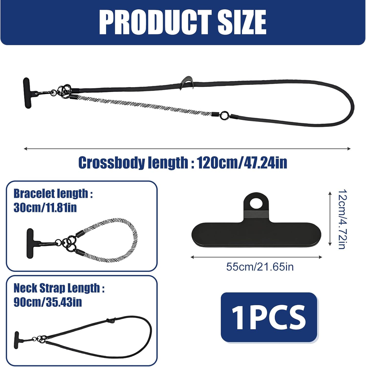 Thumbnail 4 de Horktrust 3-in-1 Universal Handykette mit Crossbody-Lanyard, Brillenhalter & Kopfhörerhaken – für Smartphone