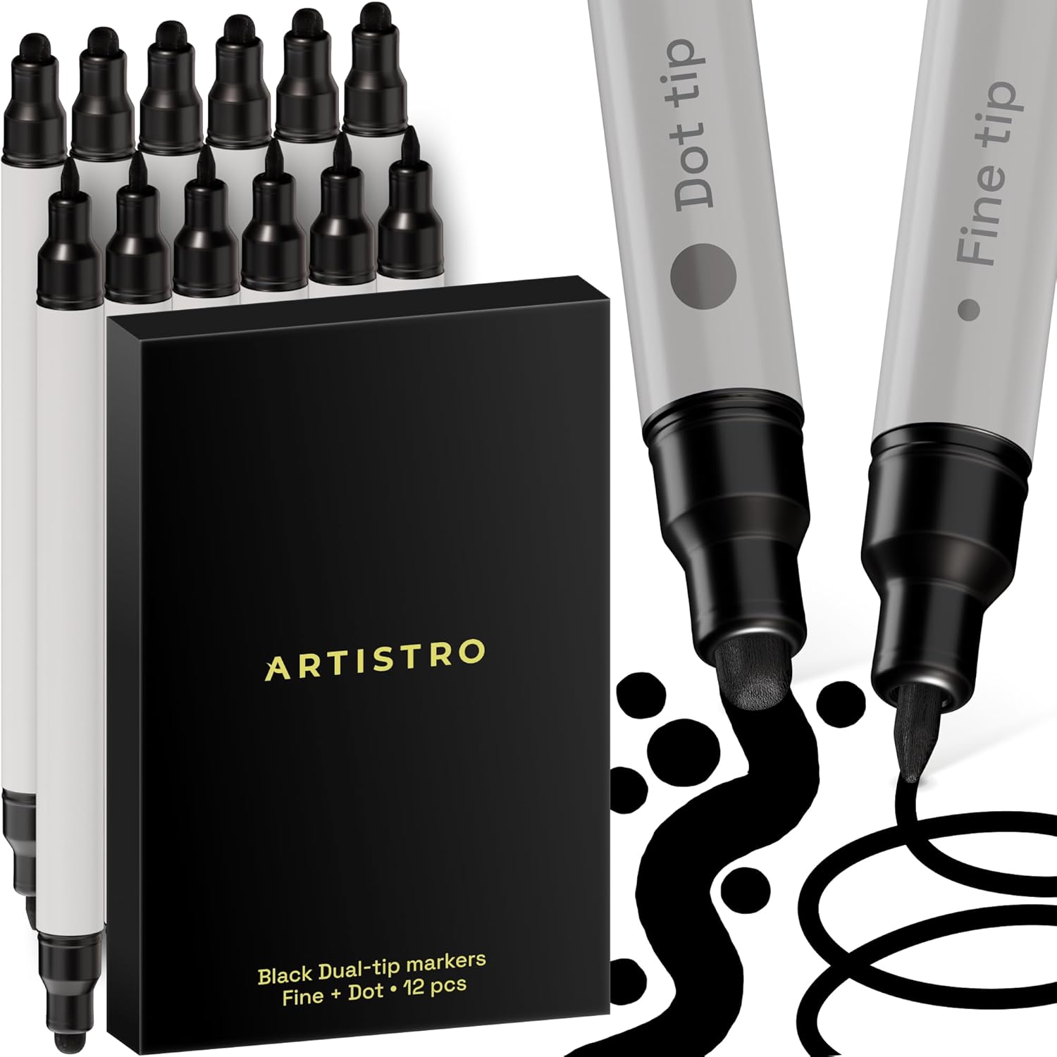 Thumbnail 6 de Artistro ARTISTRO 5 Black Acrylic Markers