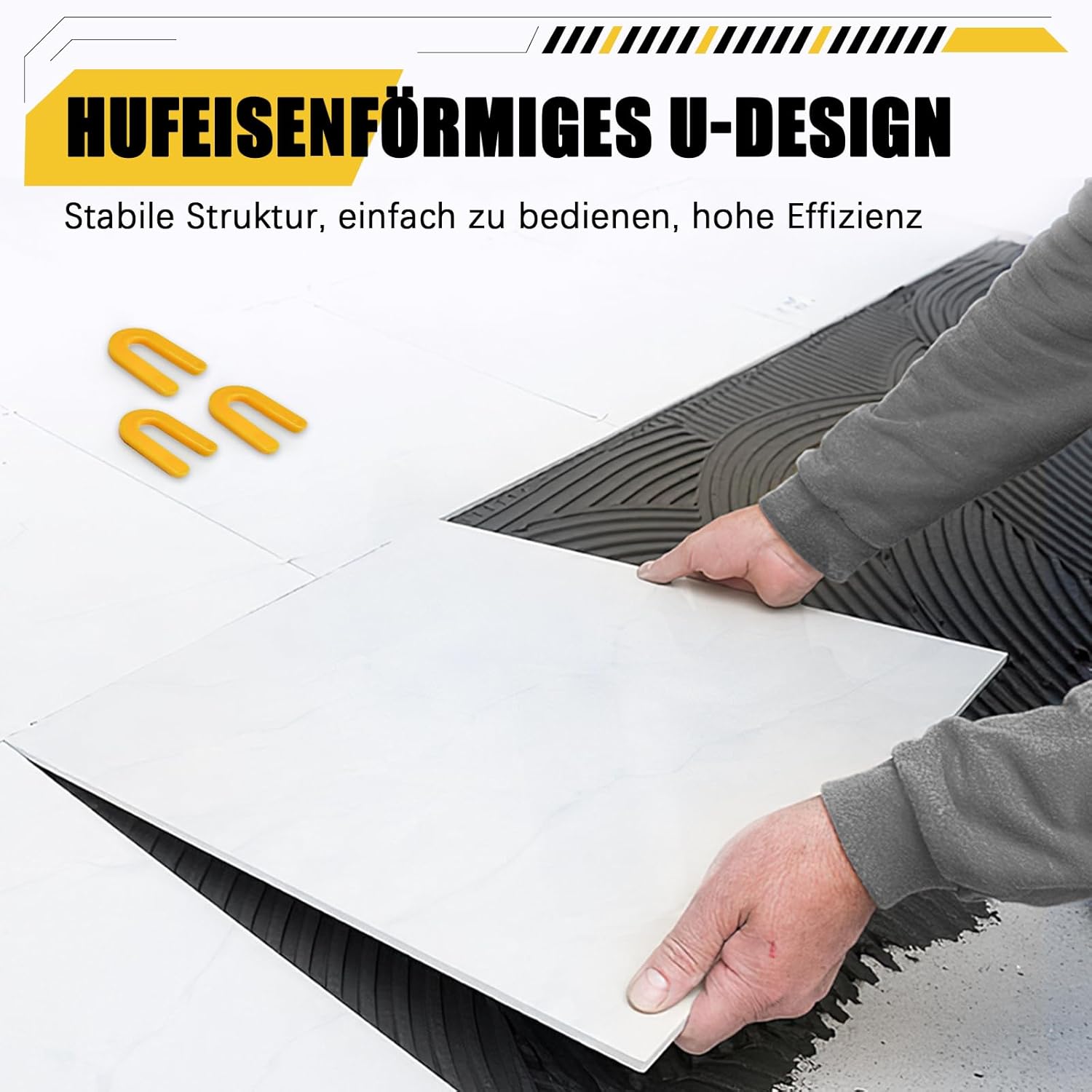 Thumbnail 4 de Storystore Fliesen Nivelliersystem – 400 Stück, U-förmige Abstandshalter aus Kunststoff