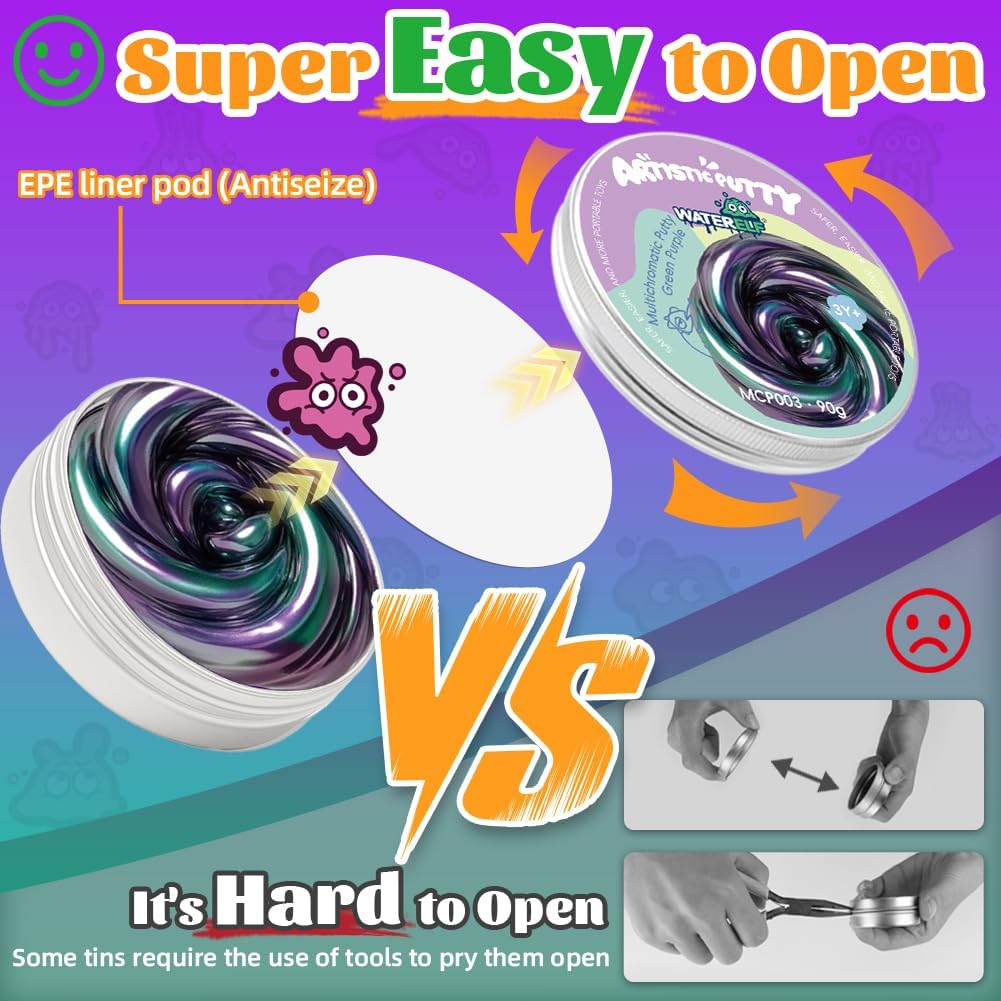 Thumbnail 4 de WATERELF Galaxy Putty Slime 3.2 oz sensory toy