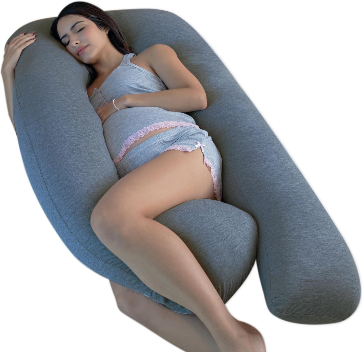 Thumbnail 6 de Maternidream U-Shaped Pregnancy Pillow with Plush Removable, Machine-Washable Cover