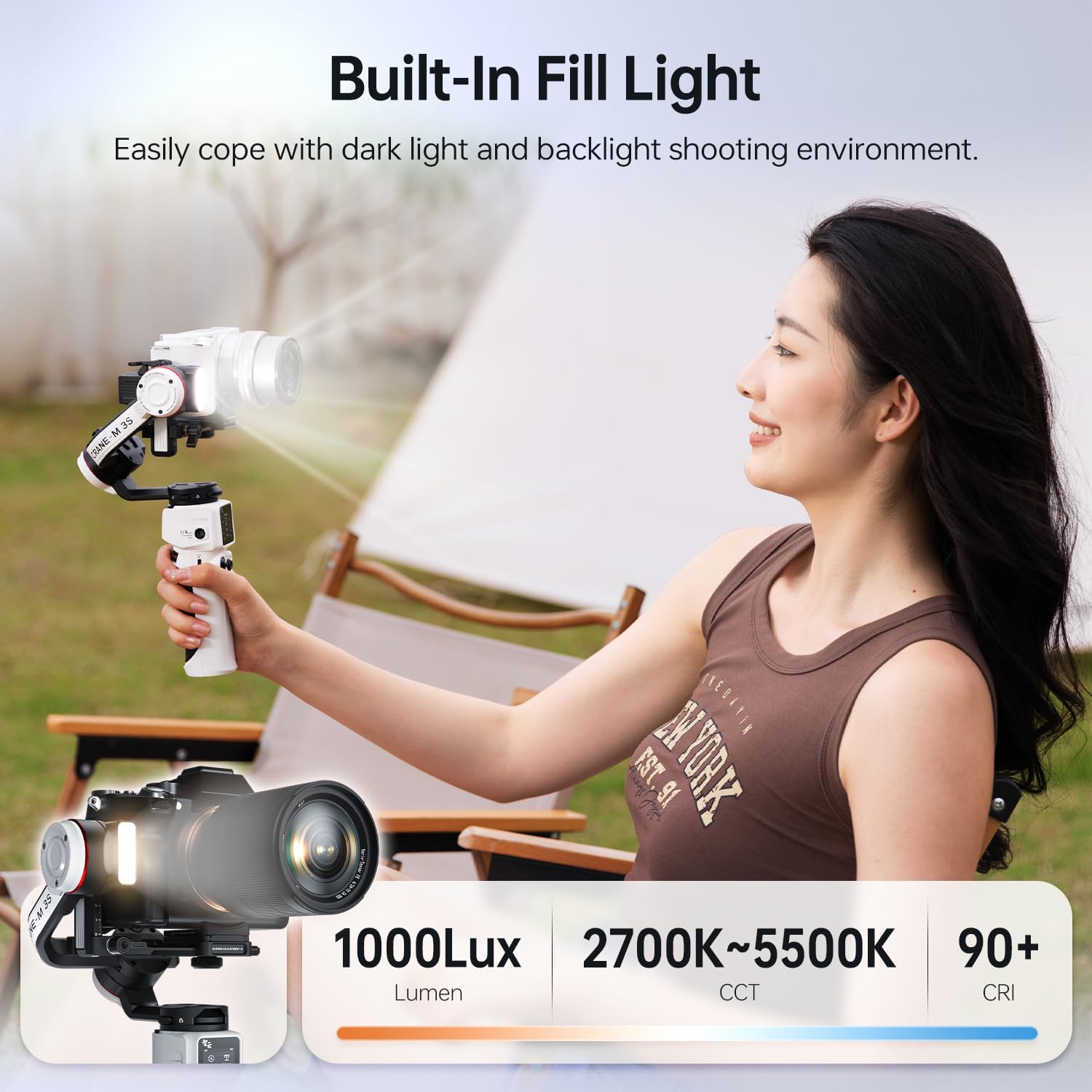 Thumbnail 2 de ZHIYUN Crane M3S Combo: Lightweight 3-Axis Gimbal for Camera and Phone
