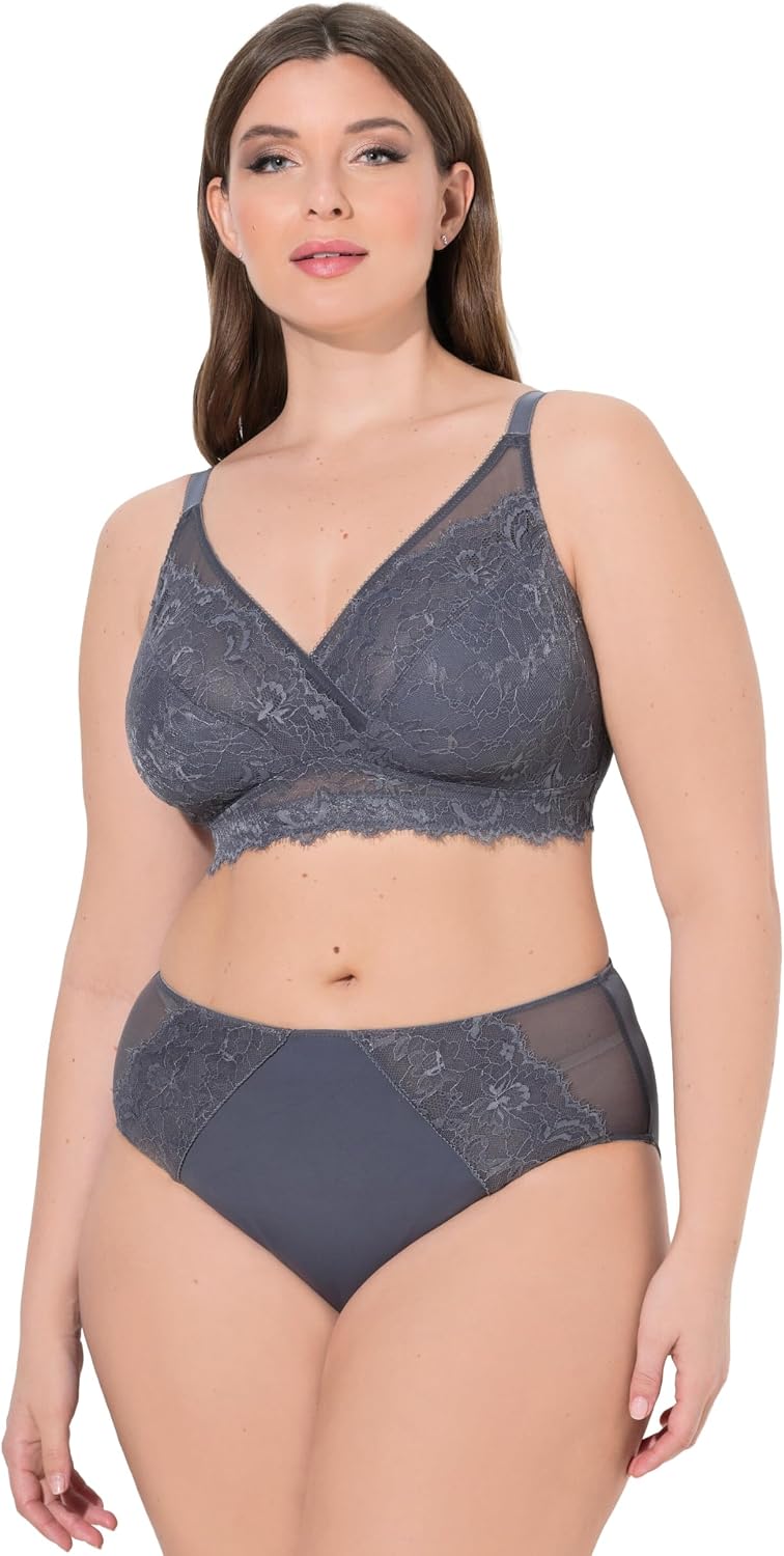 Detalle de Ulla Popken Bralette Grandes Tailles sans Armatures en Dentelle – Bonnets B à E (848624)