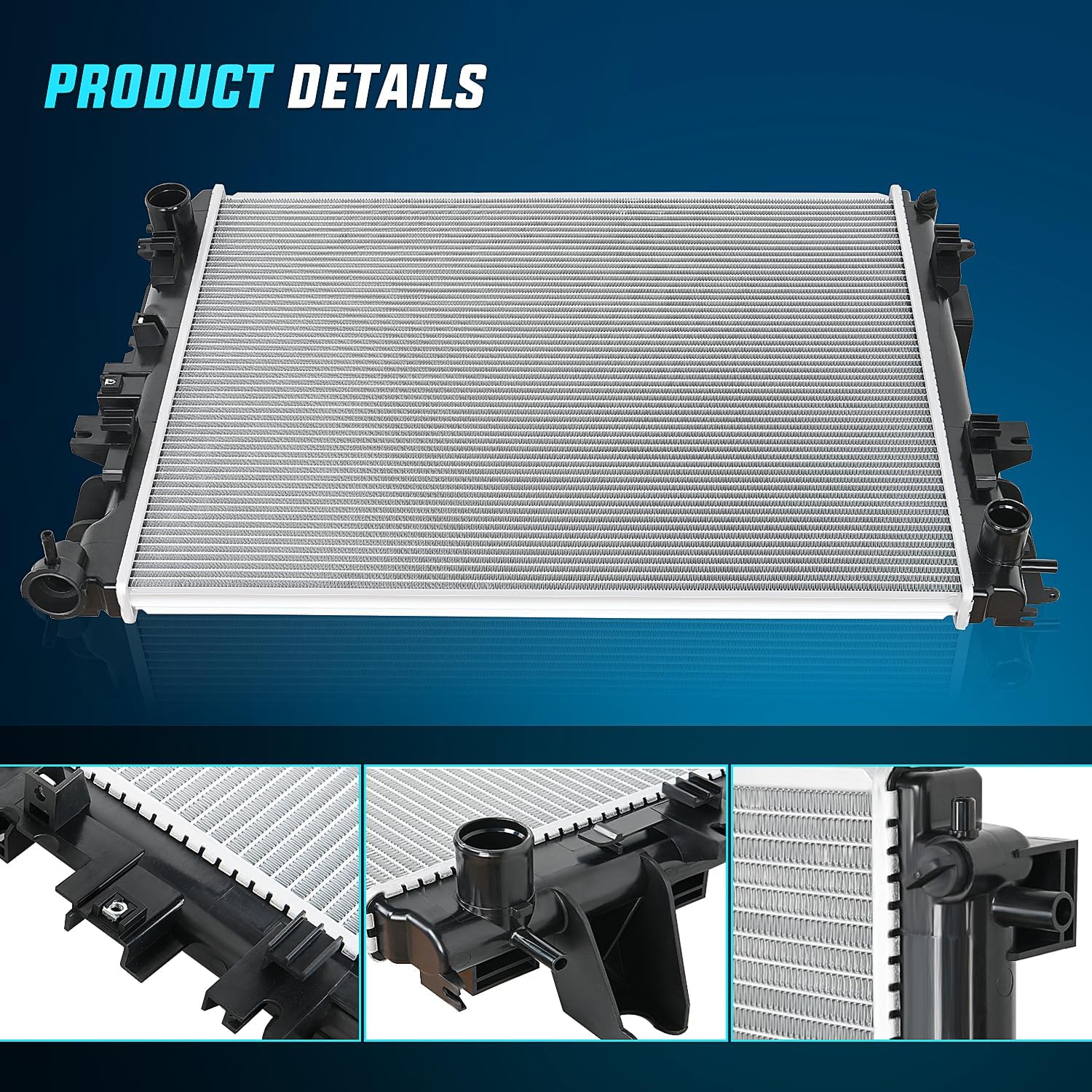 Thumbnail 2 de Nilight Aluminum Radiator Replacement for Dodge Ram 1500 (2009–2018) and Ram 2500 (2010–2013) — OEM-Like Fit