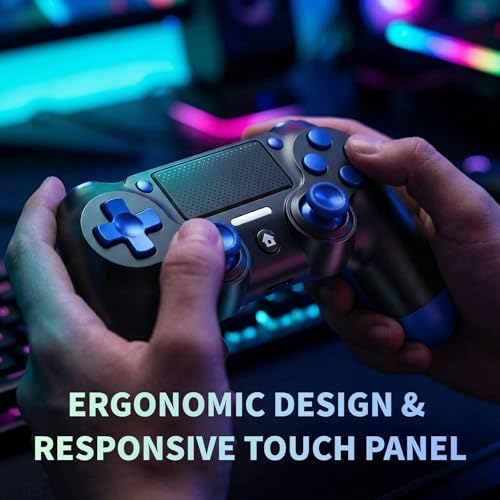 Thumbnail 8 de Mando Inalámbrico BJXOZ para PS4/PC: precisión, vibración y panel táctil con audio de 3,5 mm