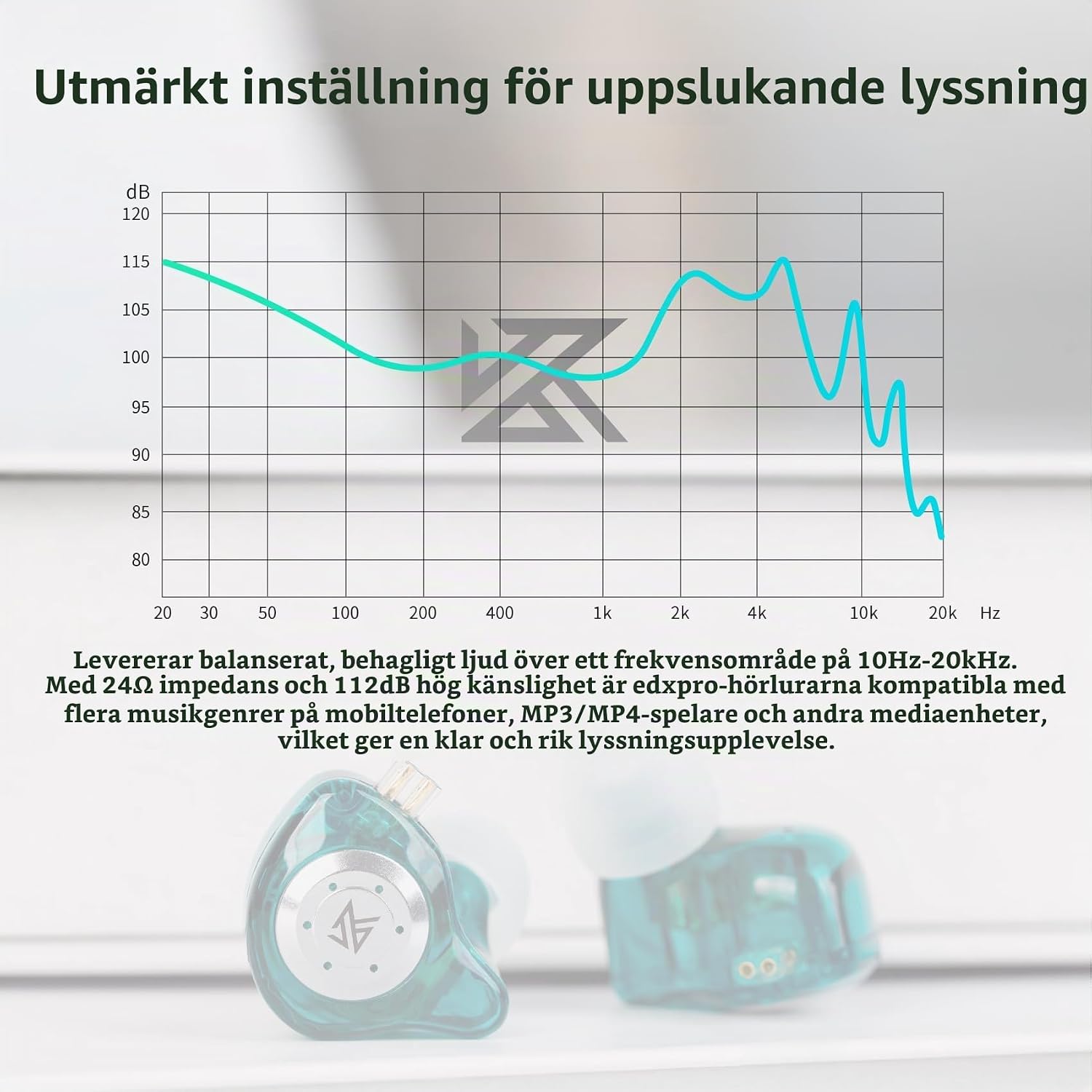 Thumbnail 6 de keephifi KZ EDX PRO IEM-hörlurar med dubbla dynamiska element och 3,5 mm