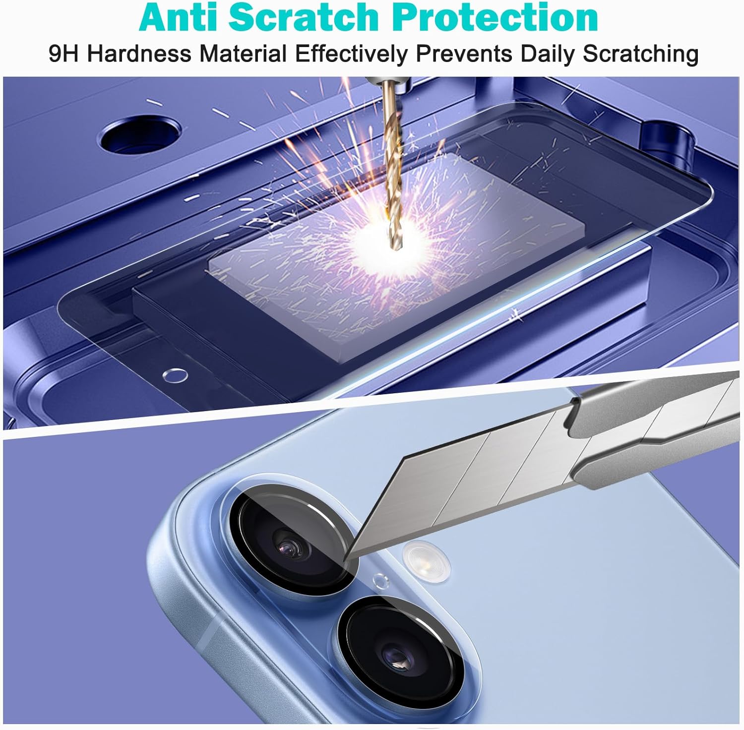 Thumbnail 5 de PEHAEL 3+3 Pack for iPhone 17 Privacy Screen Protector with Camera Lens Protector – Full Coverage, Anti-Spy, 9H Tempered Glass