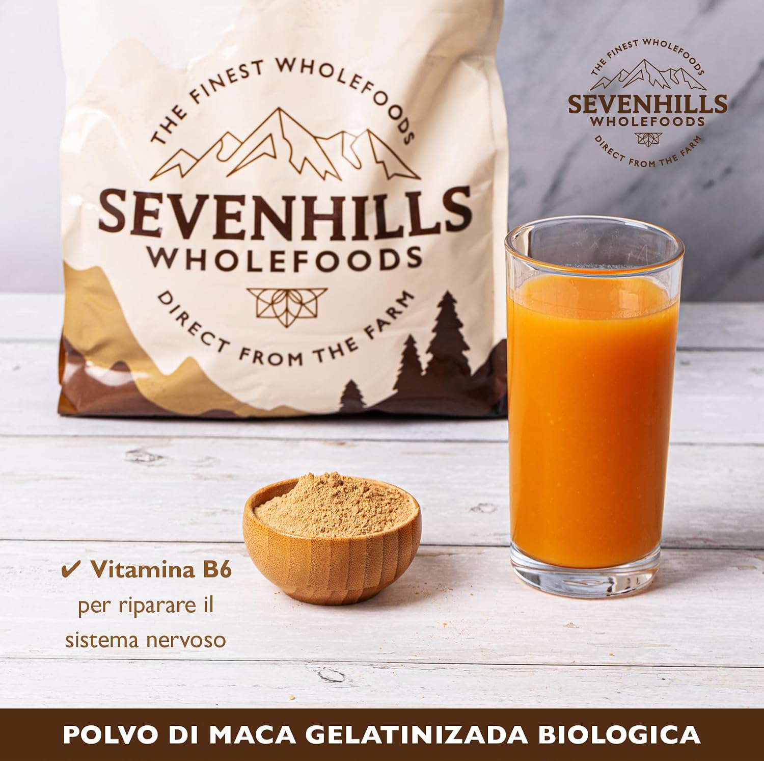 Detalle de Maca gelatinizzata 1kg Sevenhills