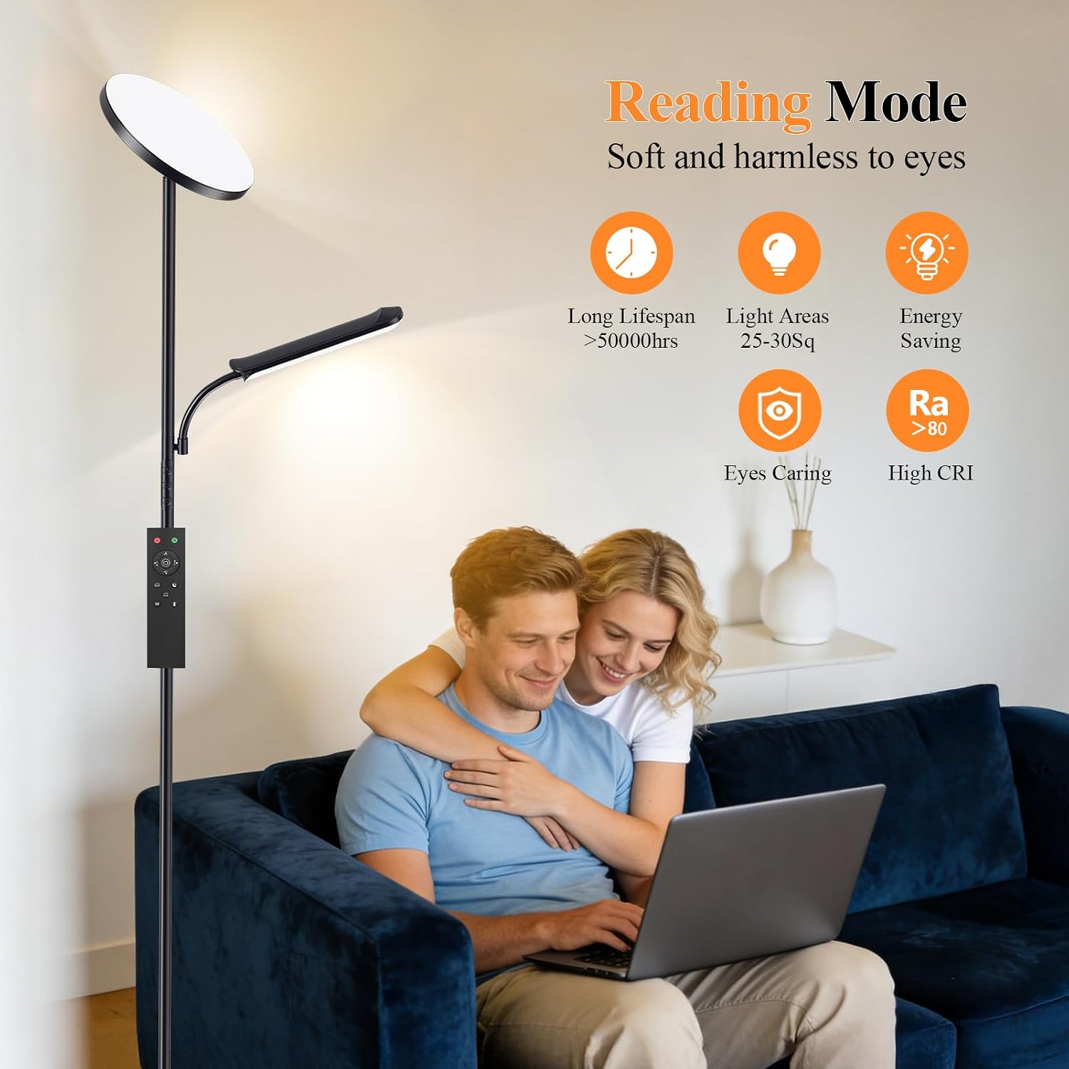 Thumbnail 2 de Uplighter Floor Lamp 42W dimmable standing lamp 🛋