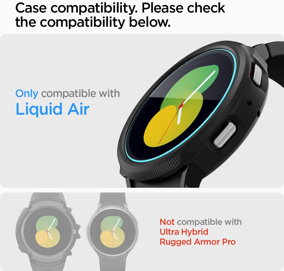 Thumbnail 2 de Spigen Glas.tR EZ Fit verre trempé pour Samsung Galaxy Watch 5/4 44 mm – 2 pièces