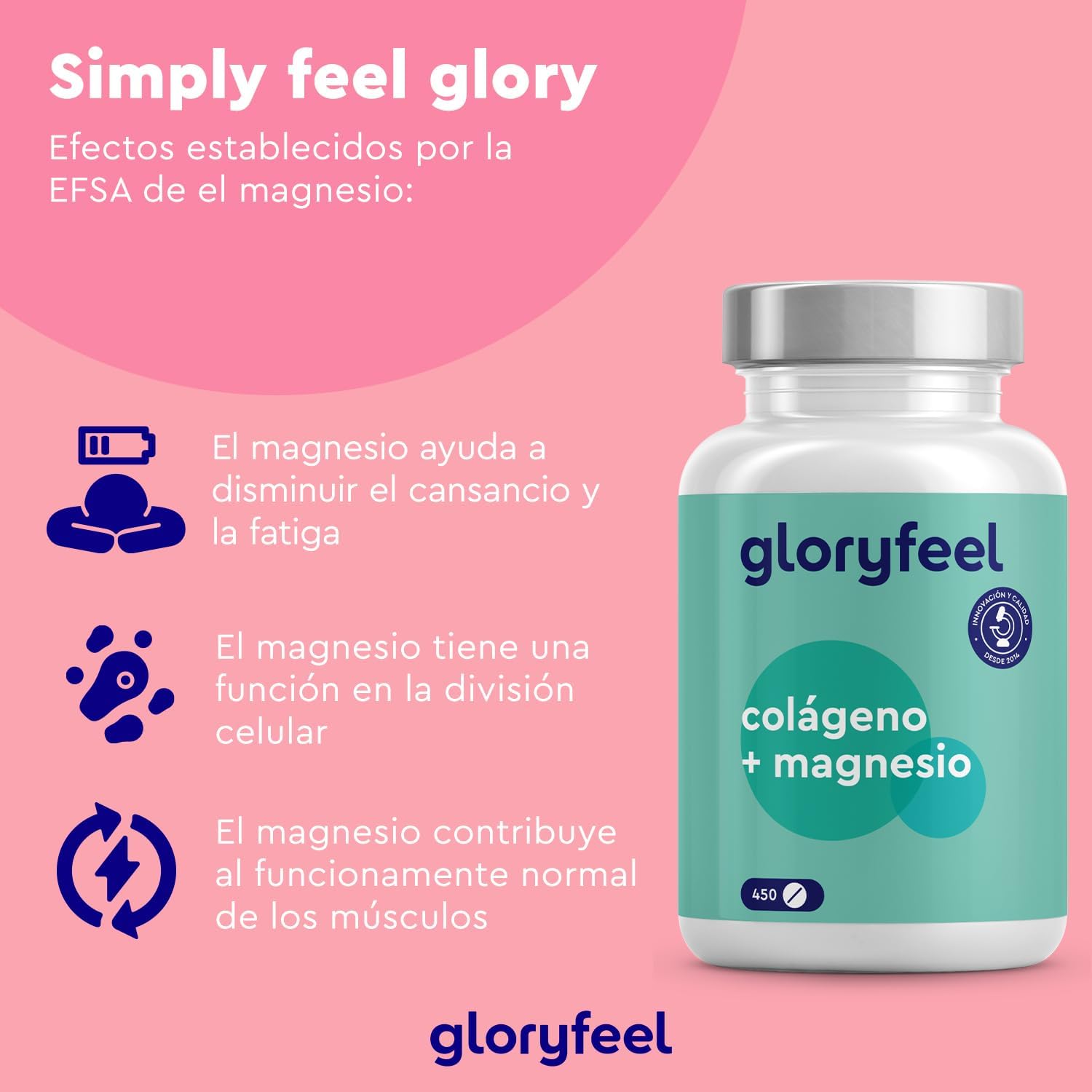 Detalle 2 de Colágeno 3600mg 450 tabletas para articulaciones y piel
