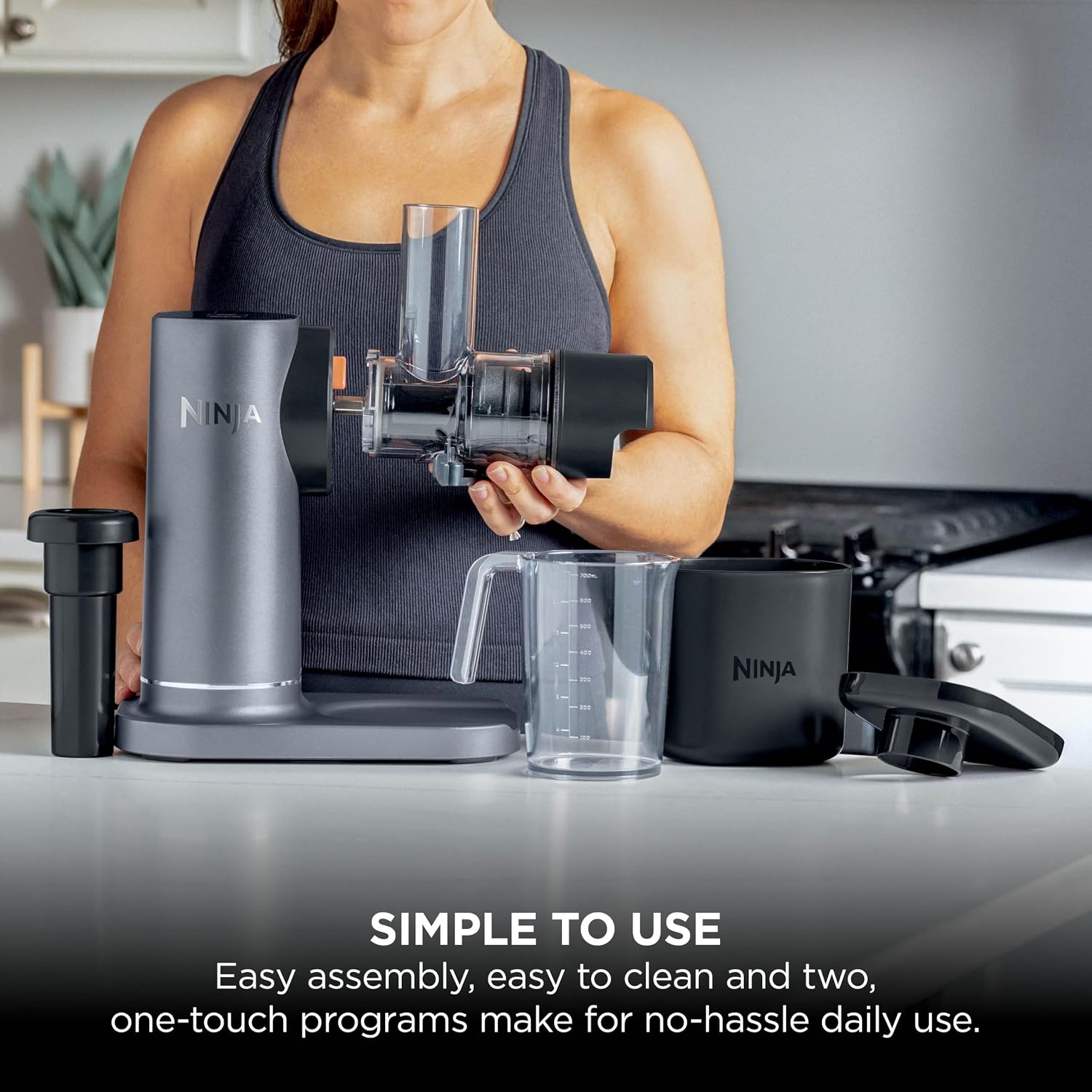 Thumbnail 6 de Ninja JC151UK cold press juicer with 700ml jug & 1.1L pulp container