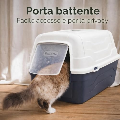 Detalle de Toilette per gatto Aimé Queen 905063: stile sobrio, funzionalità e odori controllati