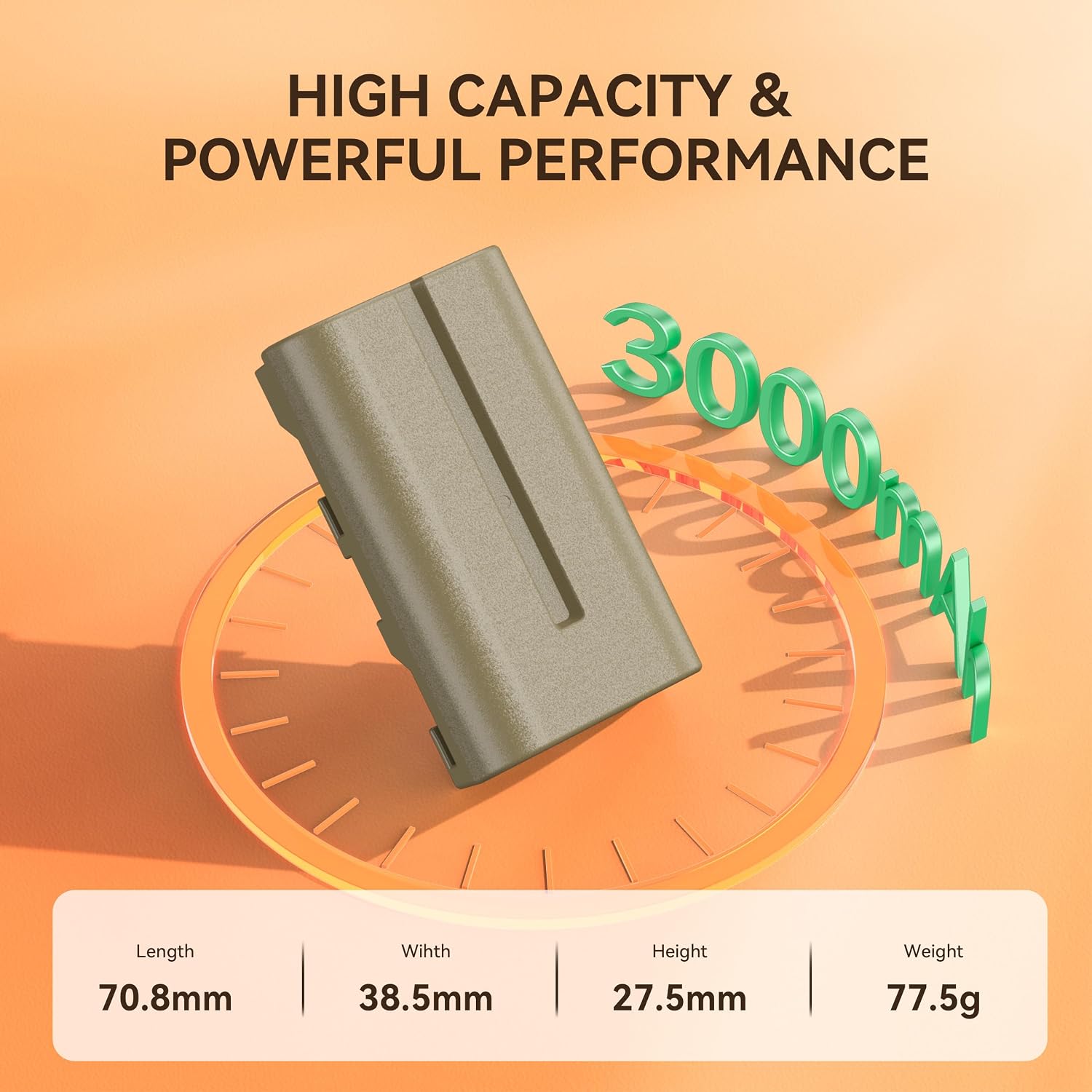 Detalle de AKTTKA NP-F550 3000mAh Pack doble