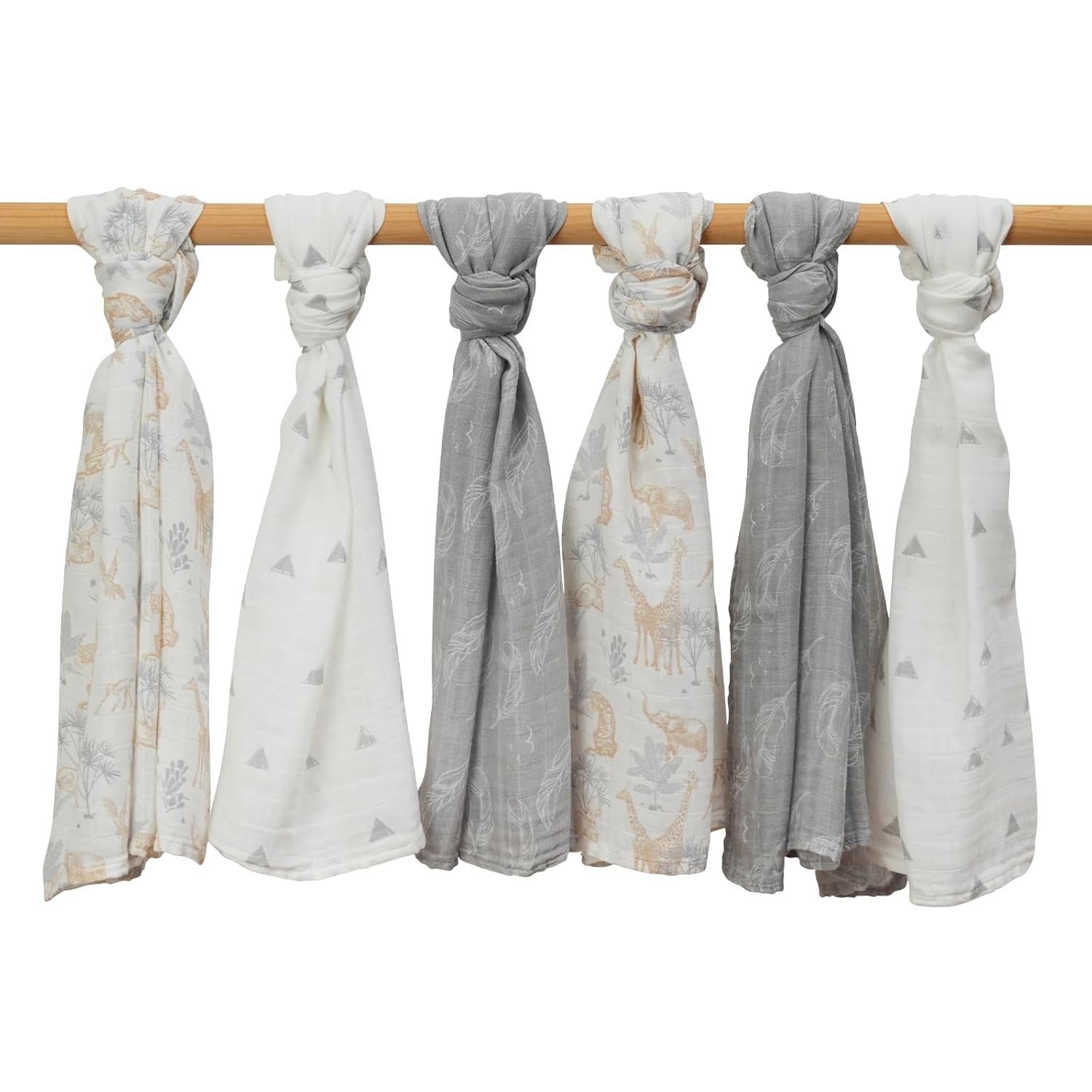 Thumbnail 2 de GLLQUEN Musselintücher für Babys (6er-Set) – 70 x 70 cm Spucktücher aus Bambus-Viskose & Baumwolle