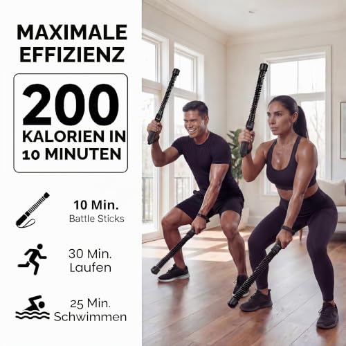 Detalle de Sboddy Schwere Battle Rope ohne Seil – tragbares kabelloses Trainingsegerät für Zuhause und Fitnessstudio